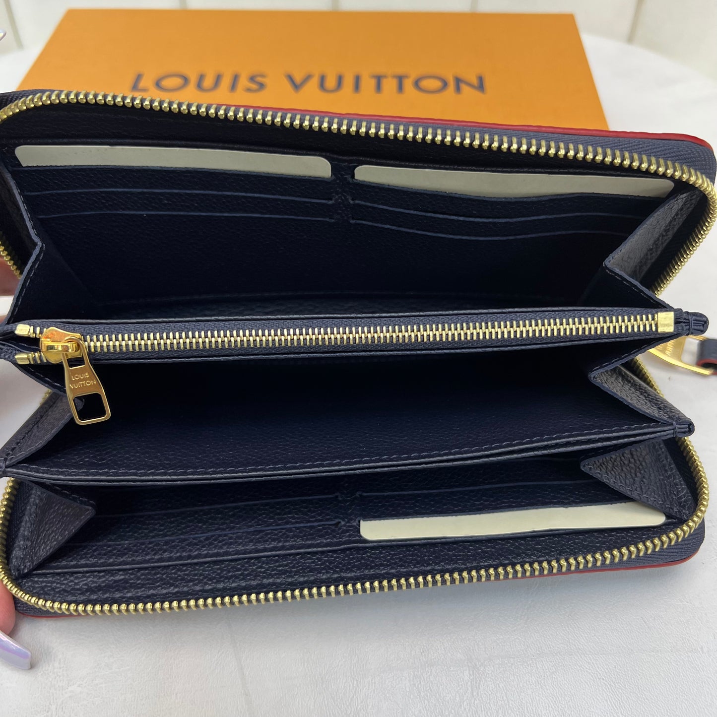 Louis Vuitton Zippy Wallet Marine Rogue Empreinte Leather