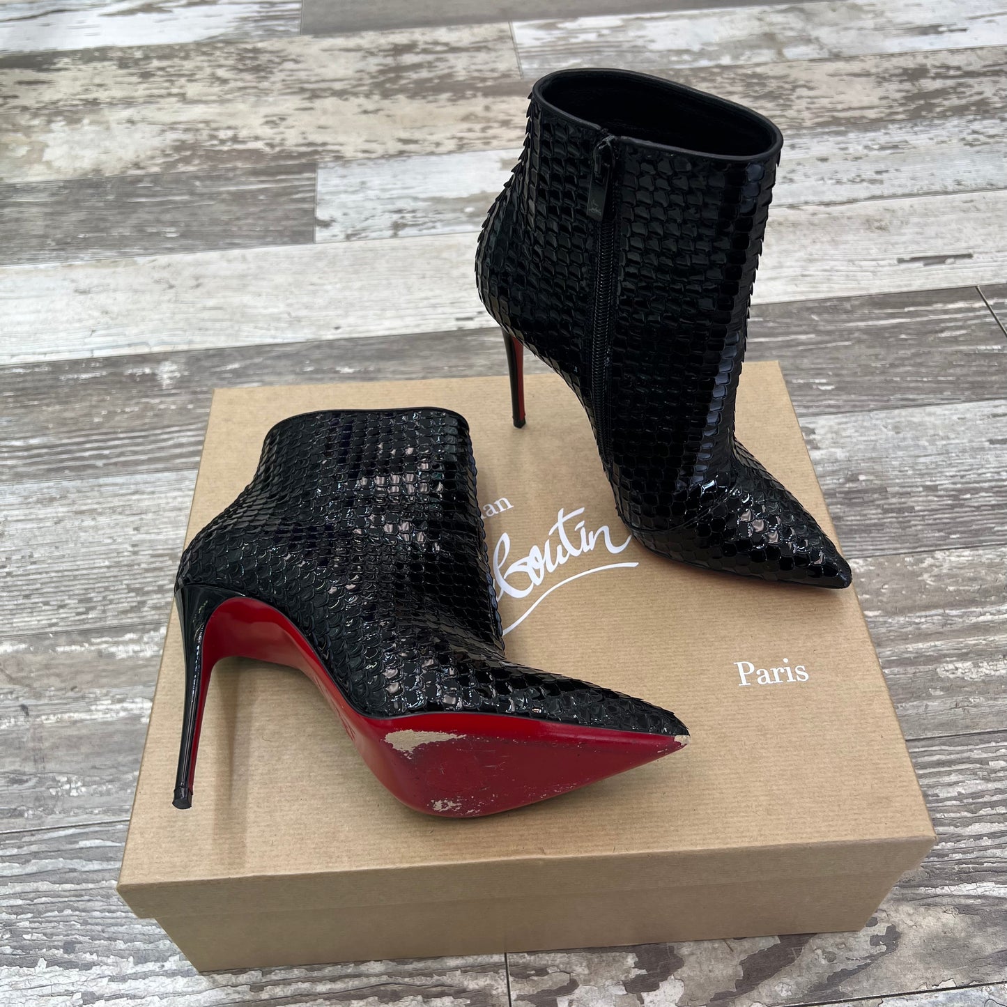 Christian Louboutin So Kate 100 Booty, Size 35