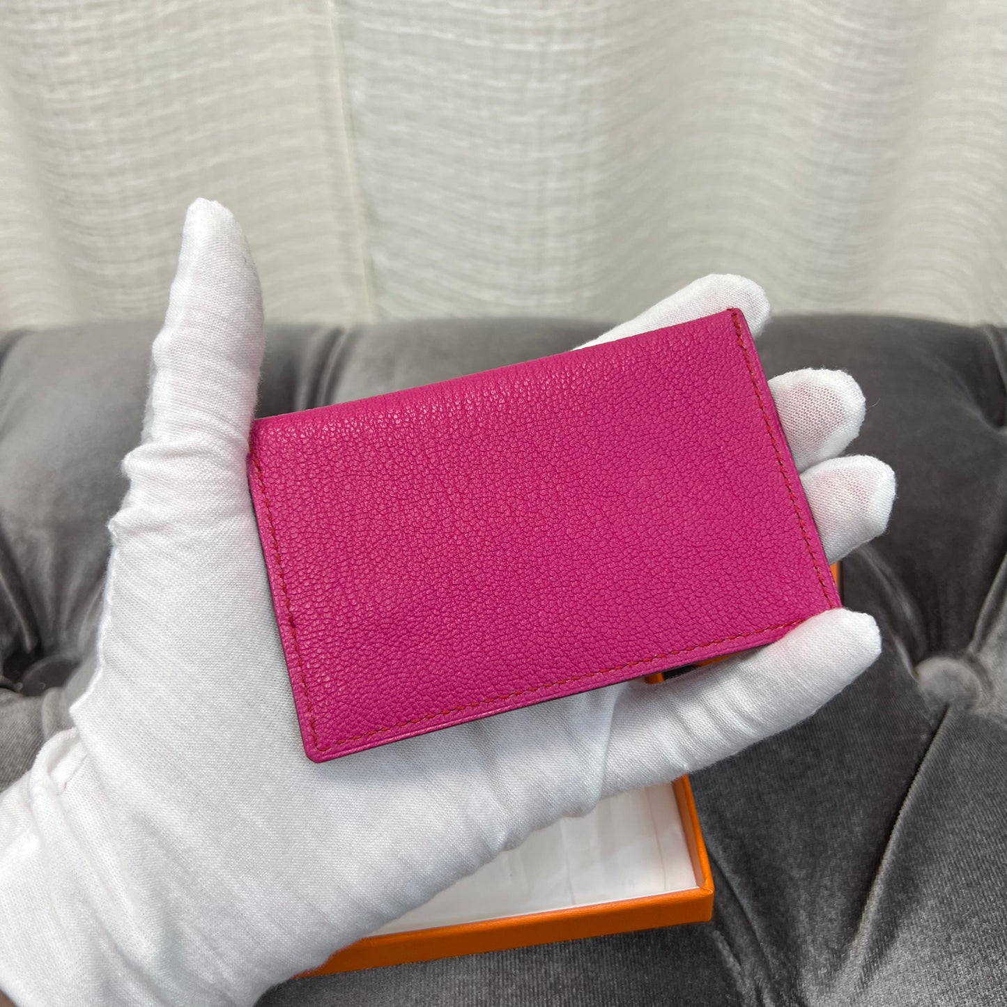 Hermes Cardholder Rose Shocking