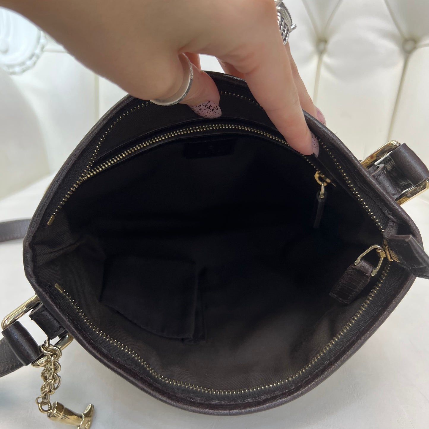 Gucci Monogram Web Jolicoeur Charms Messenger Bag