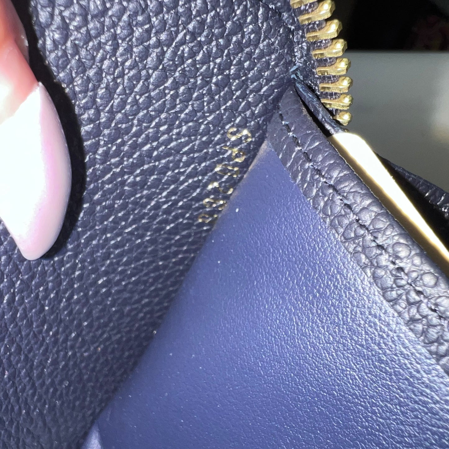 Louis Vuitton Zippy Wallet Marine Rogue Empreinte Leather