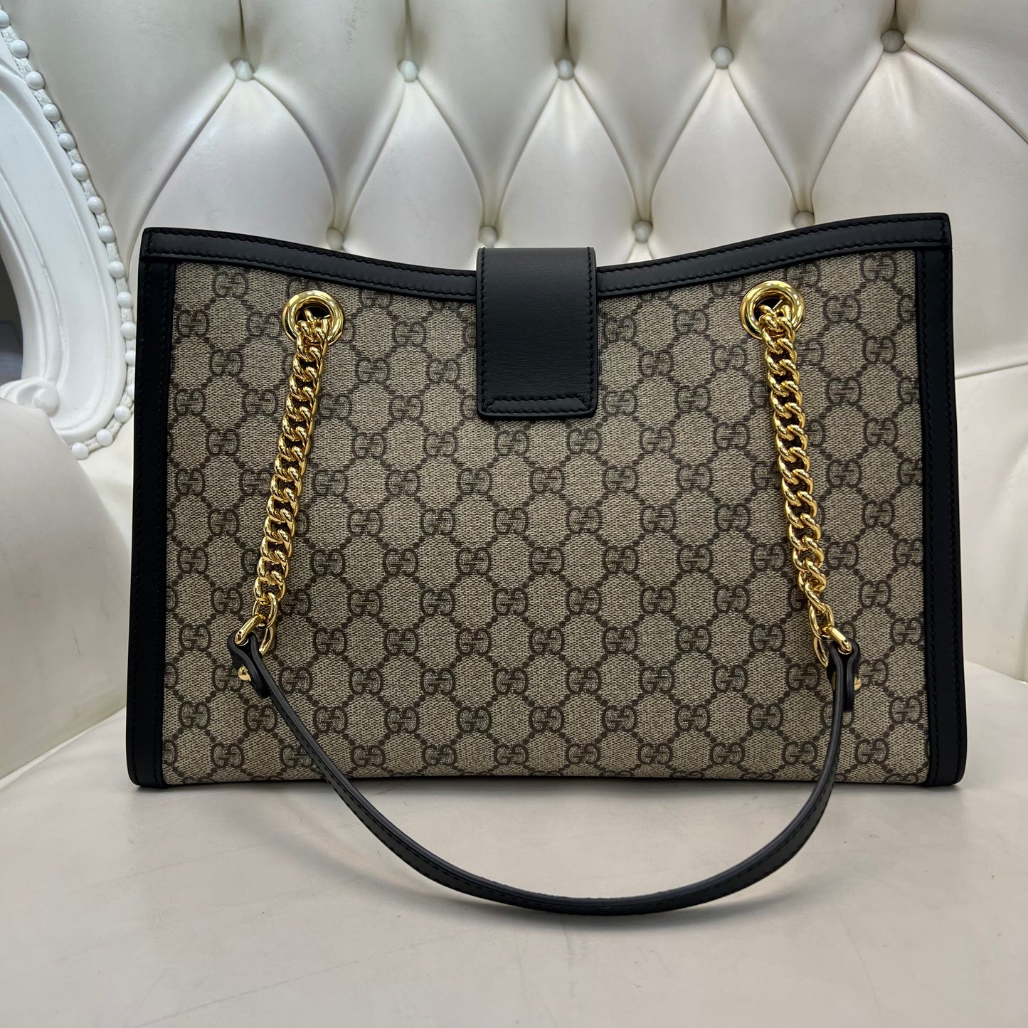 Gucci Monogram Padlock Chain Bag