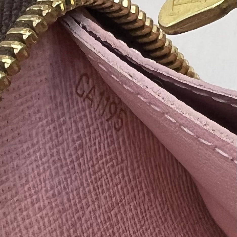 Louis Vuitton Clemence Wallet Monogram Rose Ballerine