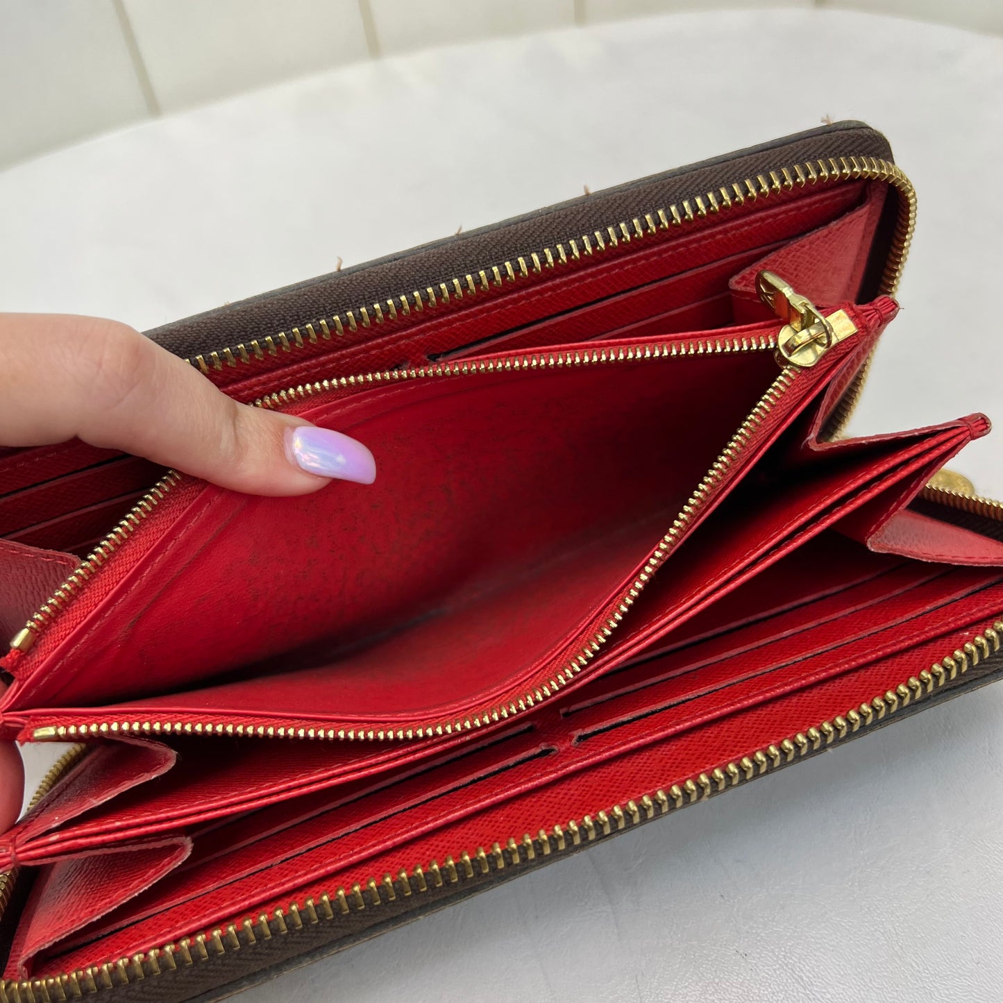 Louis Vuitton Zippy Wallet Monogram Red