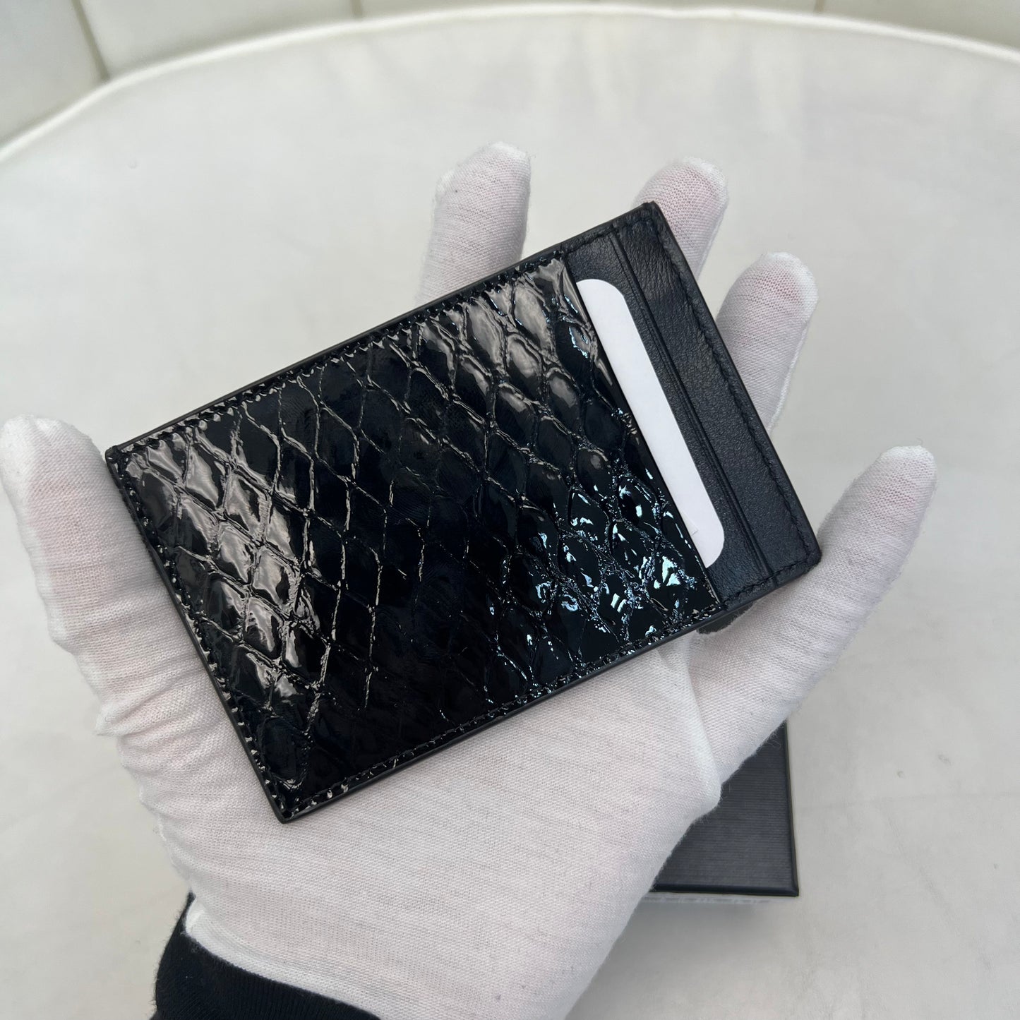 Saint Laurent Uptown Card Case, New, Box & Dust Bag