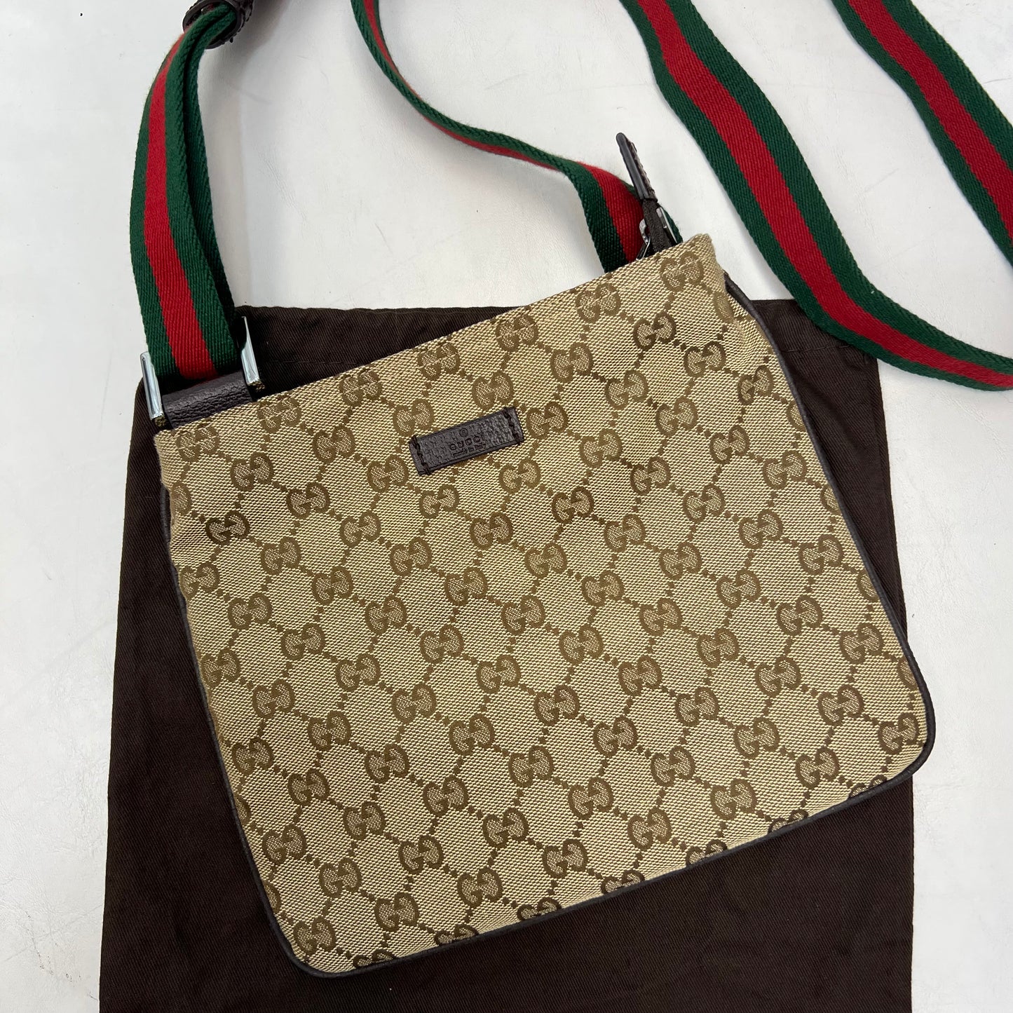 Gucci Monogram Web Strap Small Messenger