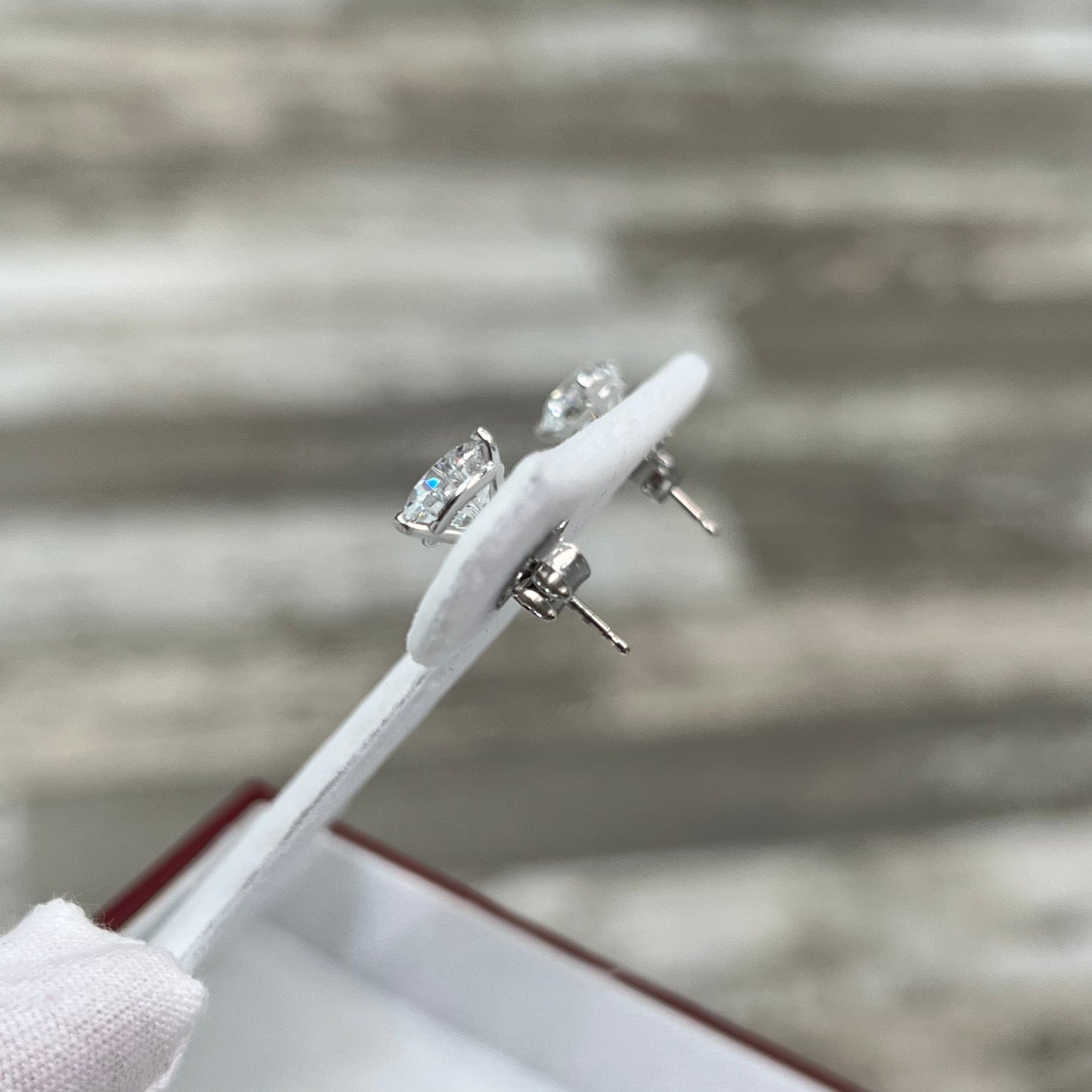 Diamond Studs 3ct Lab Created 14k White Gold