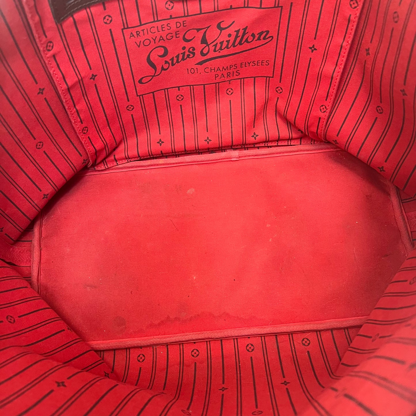 Louis Vuitton Neverfull GM Damier Ebene, Red