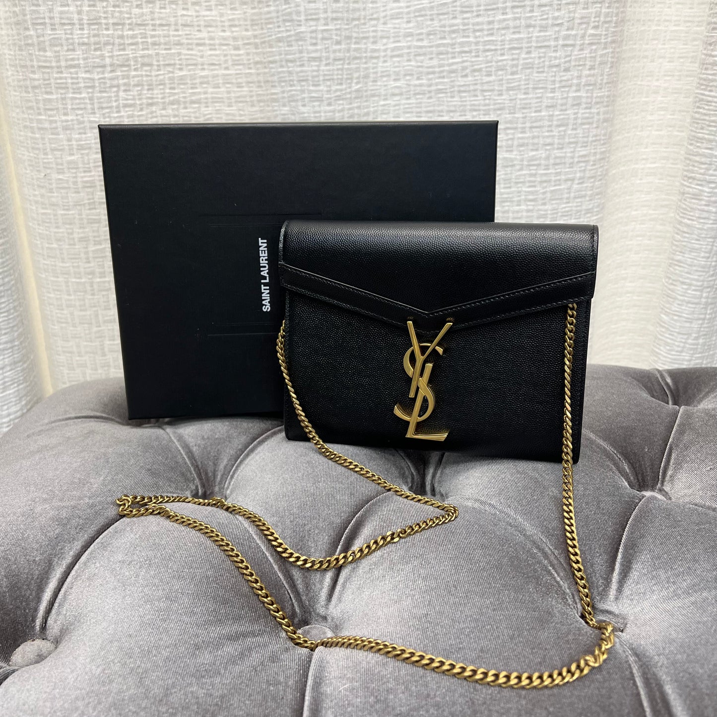 Saint Laurent Wallet on Chain, New, Box & Dustbag