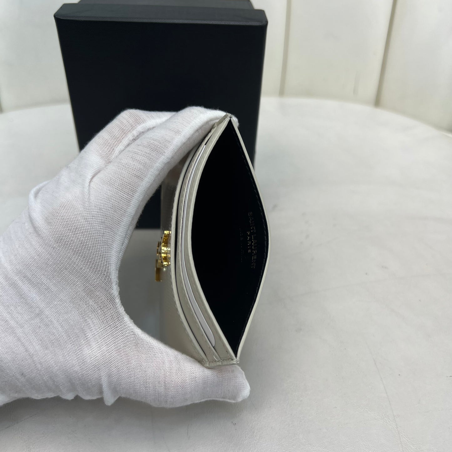 Saint Laurent Cassandre Card Case, New, Box and Dustbag
