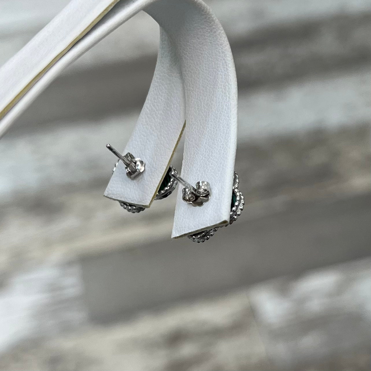 Sterling Silver Malachite Earring