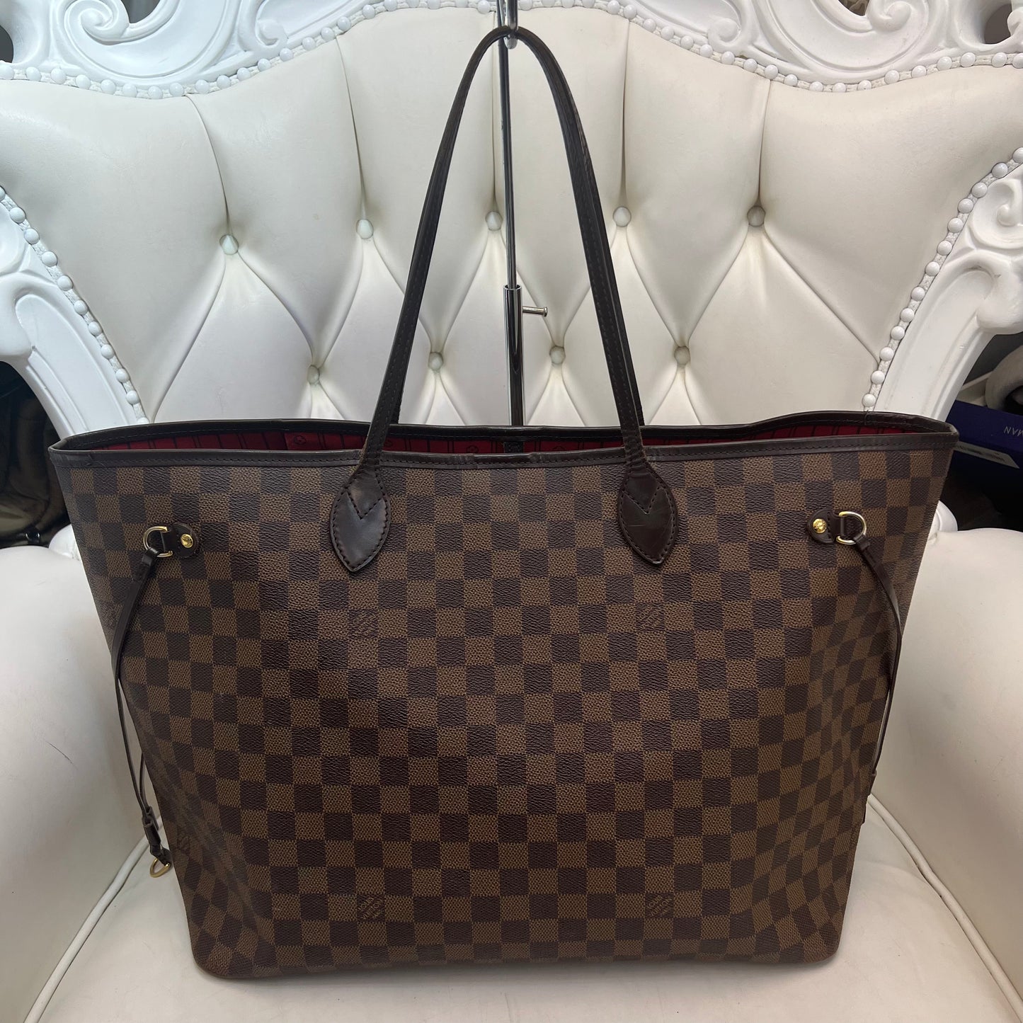 Louis Vuitton Neverfull GM Damier Ebene, Red