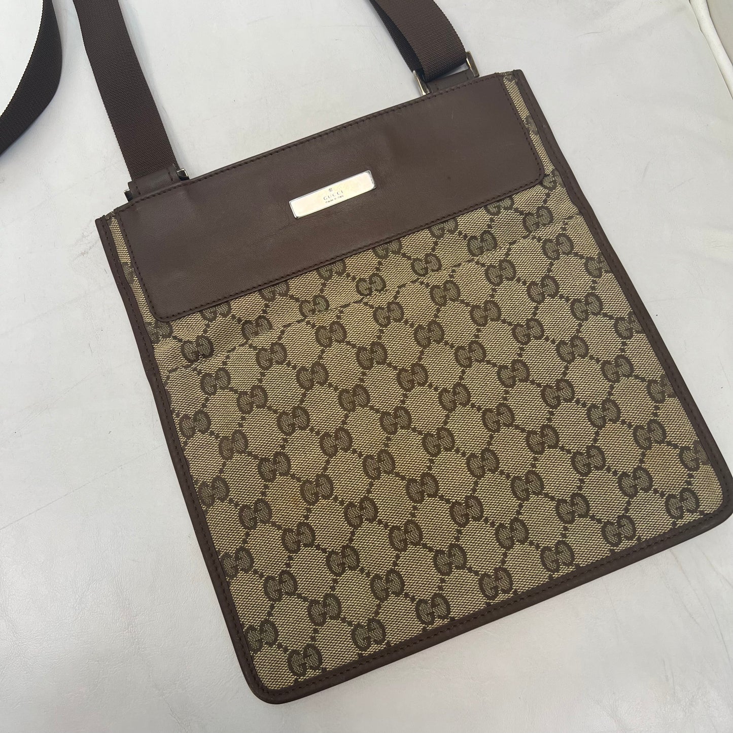 Gucci GG Canvas Flat Crossbody