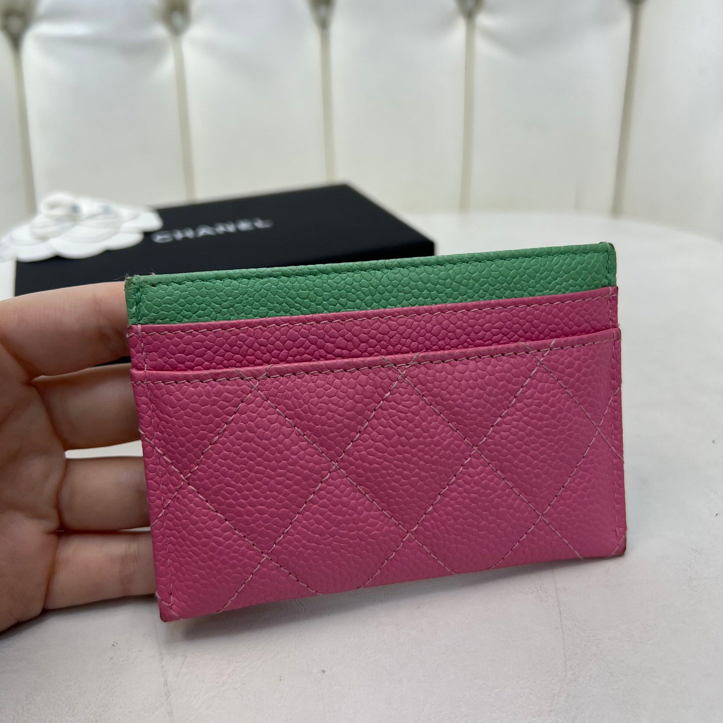 Chanel Quilted CC Filigree Card Holder