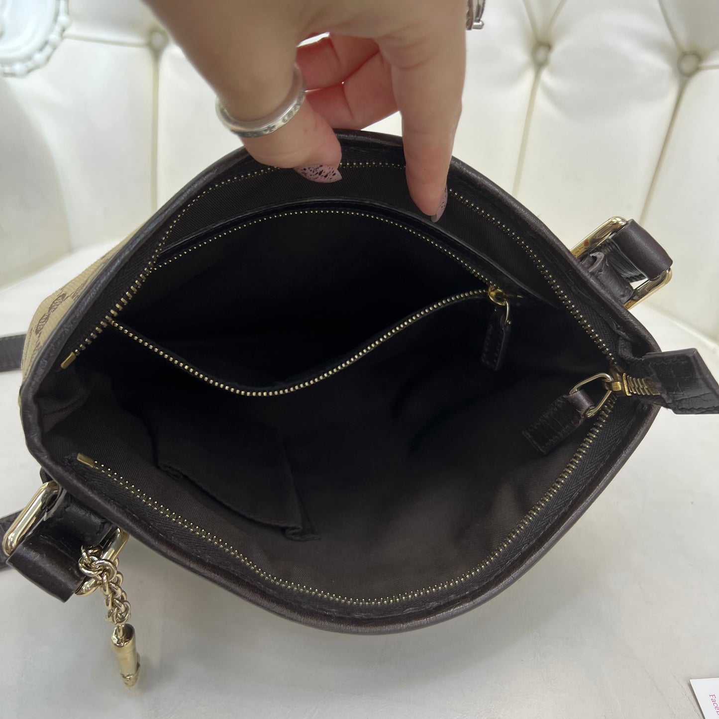 Gucci Monogram Web Jolicoeur Charms Messenger Bag