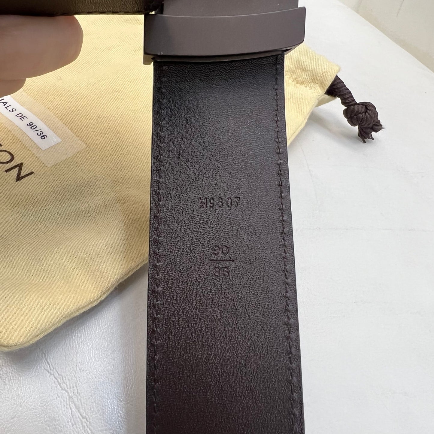 Louis Vuitton Belt Damier Ebene Size 90