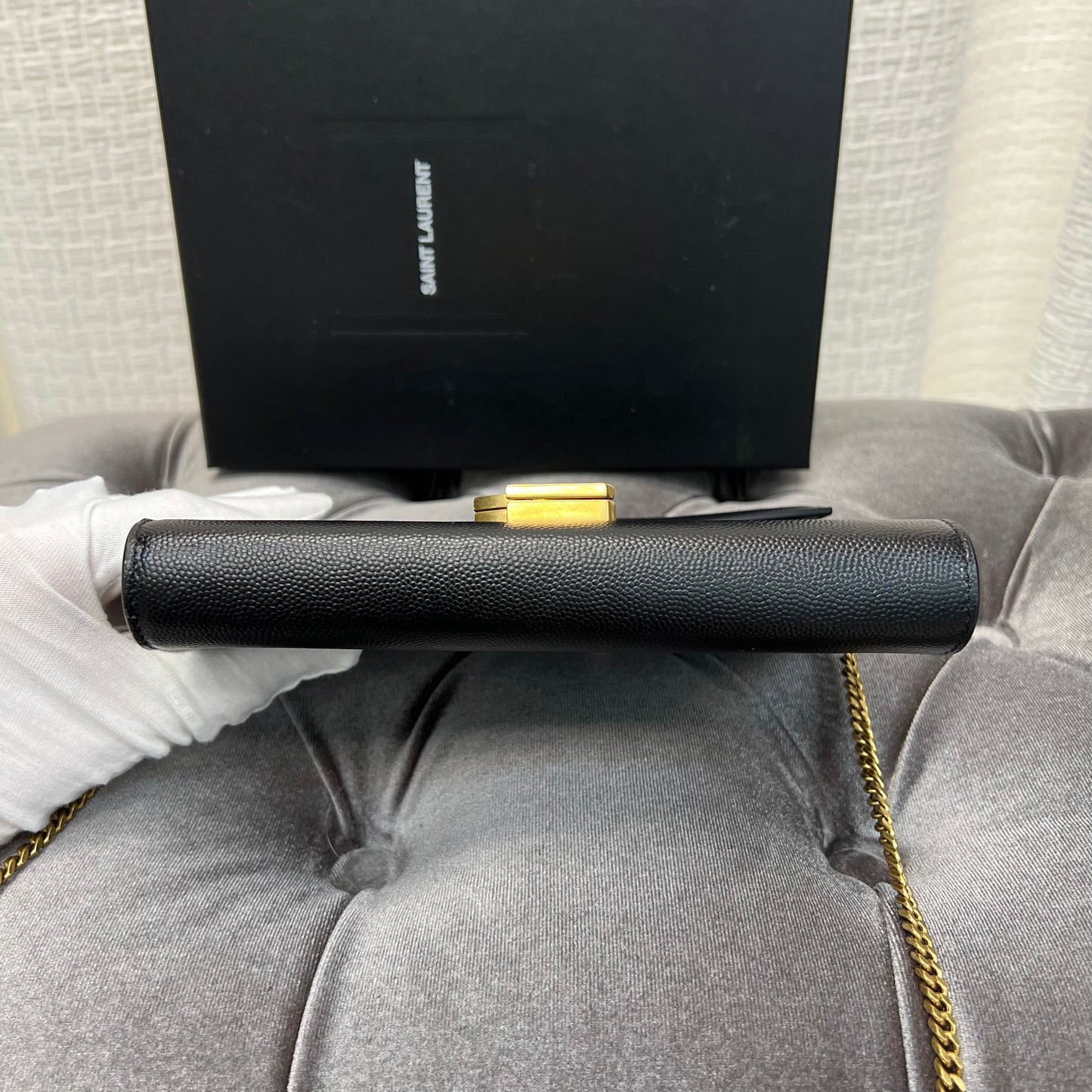 Saint Laurent Wallet on Chain, New, Box & Dustbag