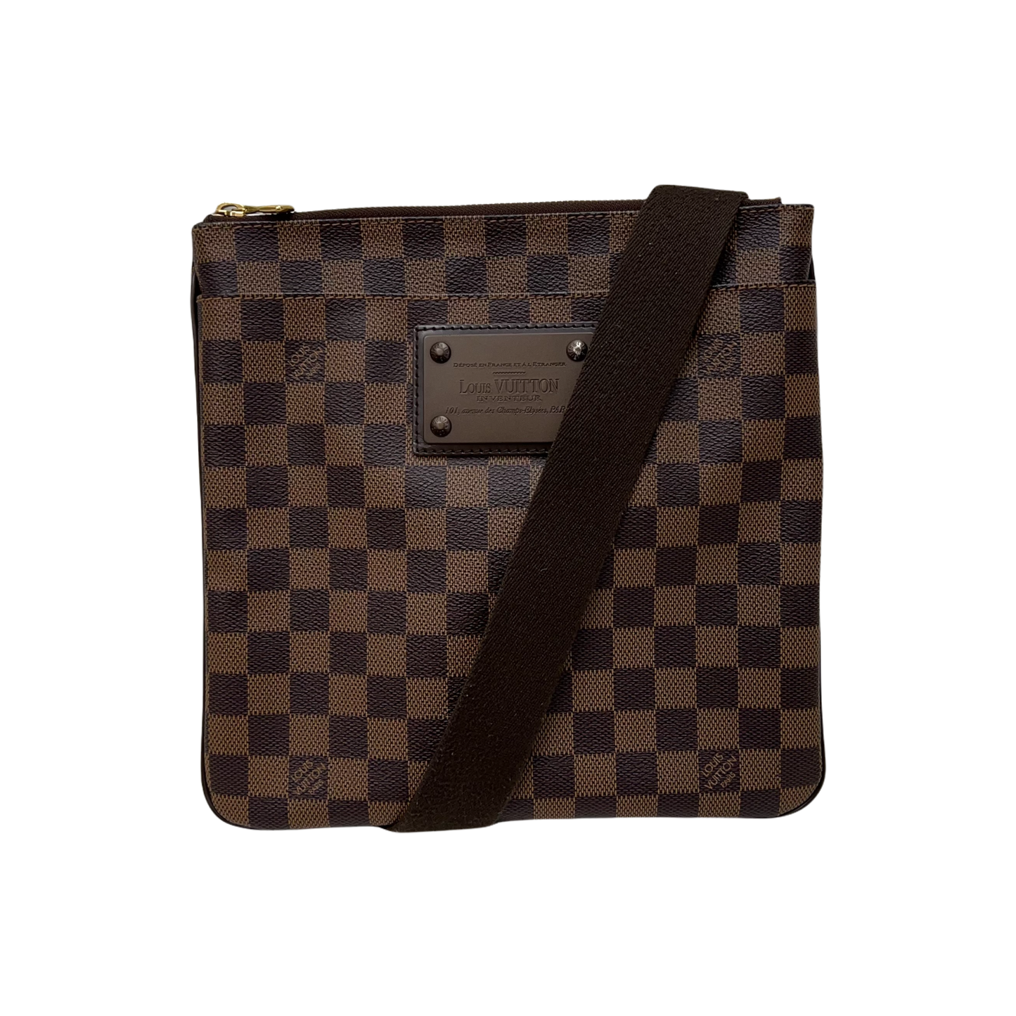 Louis Vuitton Brooklyn Pochette Plate Damier Ebene