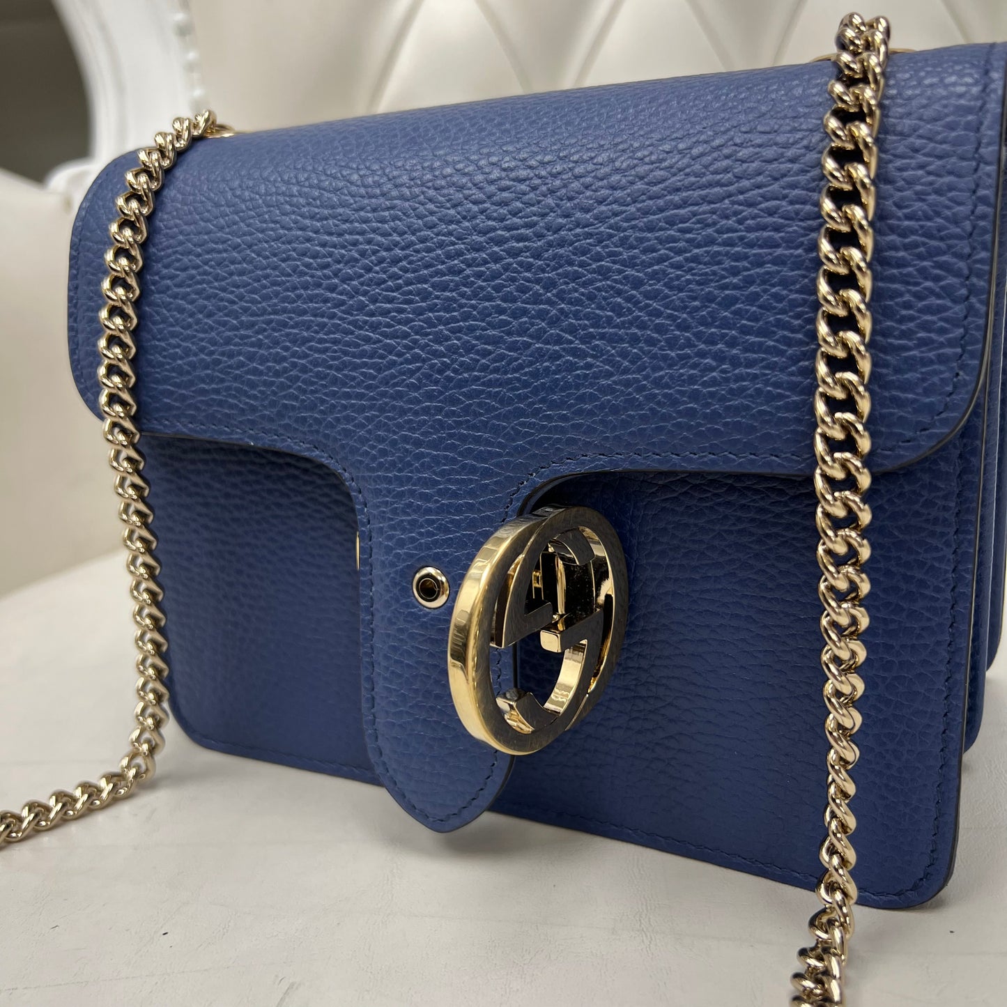 Gucci Dollar Calfskin Small Interlocking G Shoulder Bag