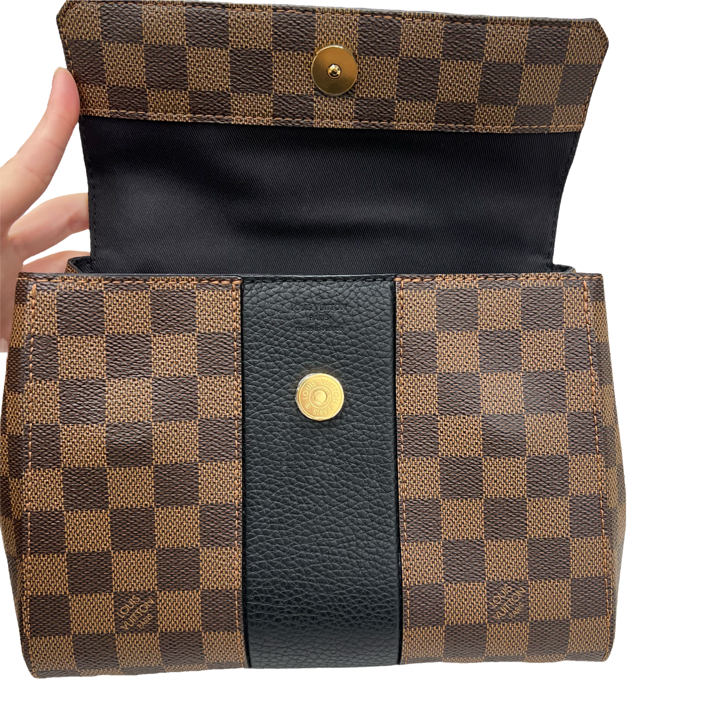 Louis Vuitton Bond Street Handbag Damier with Leather BB