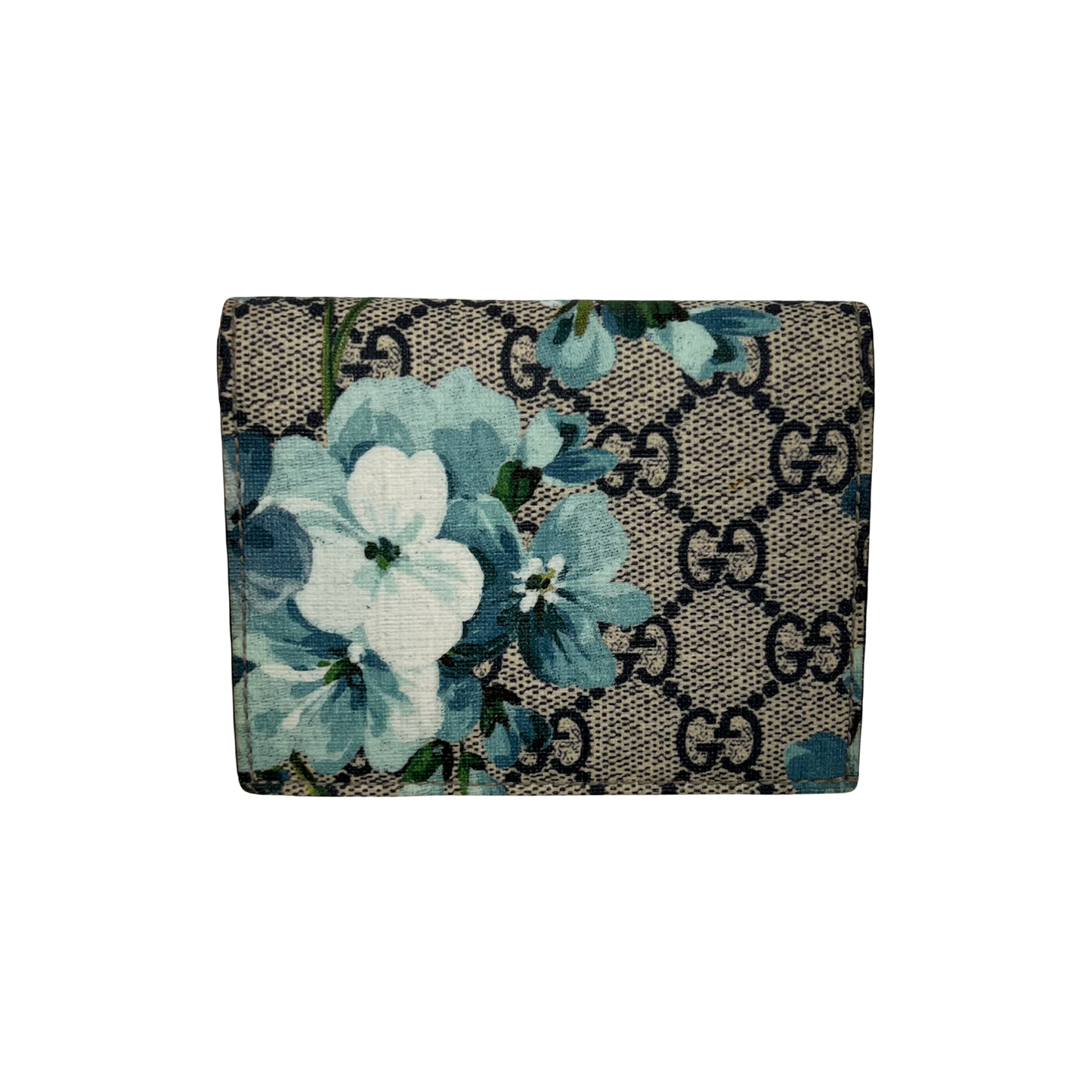 Gucci GG Supreme Blooms Bi-Fold Wallet Blue