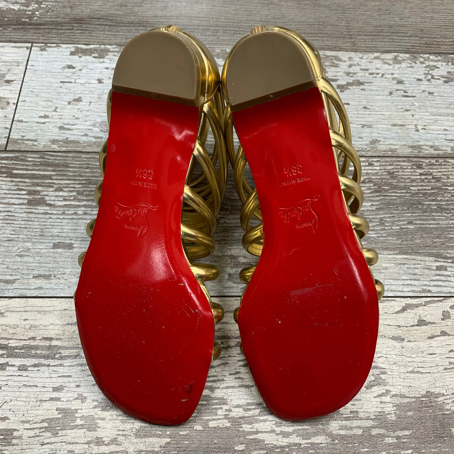Christian Louboutin Catchetta Gladiator Flat Sandal, Size 36.5