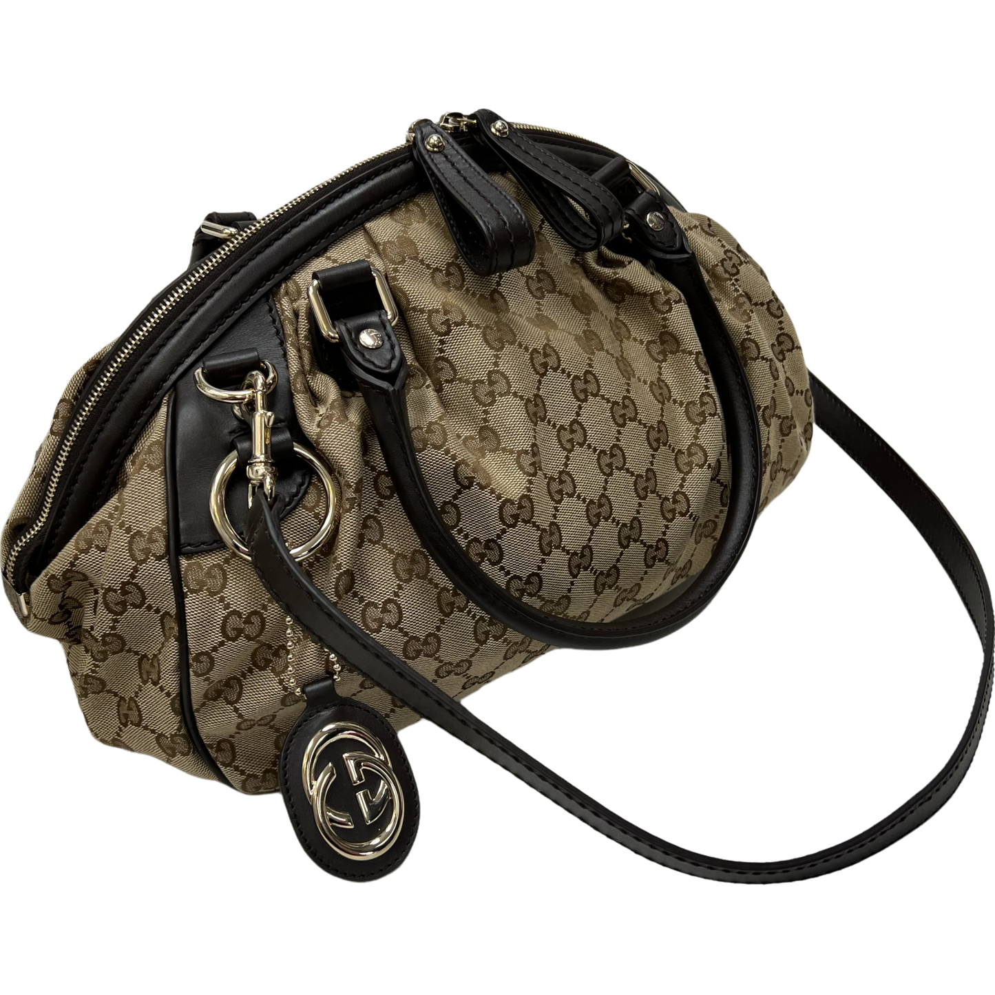 Gucci Boston Sukey Canvas Shoulder Bag