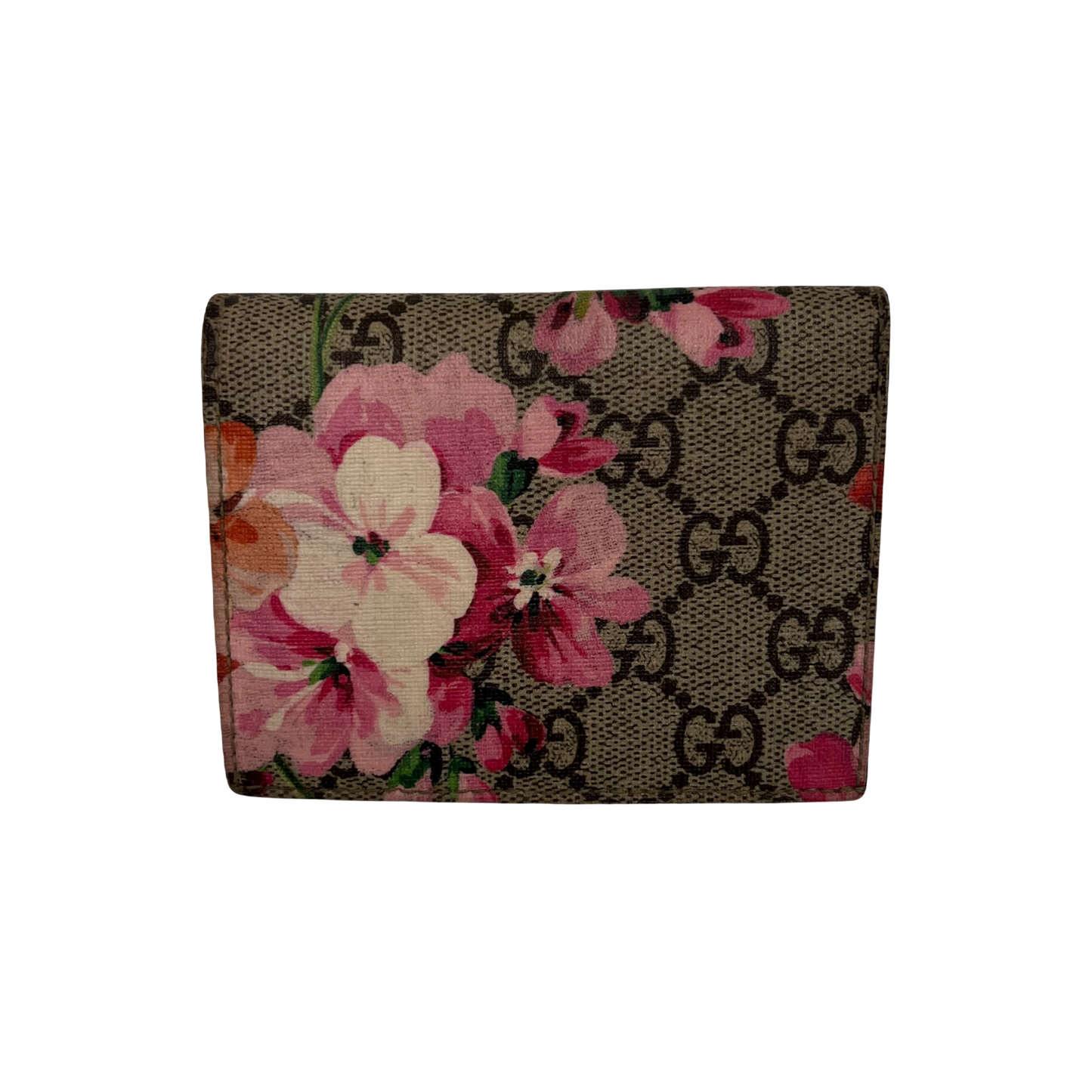 Gucci GG Supreme Blooms Bi-Fold Wallet Pink