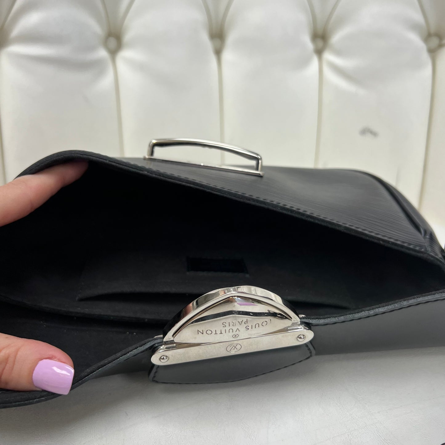 Louis Vuitton Montaigne Clutch Black Epi