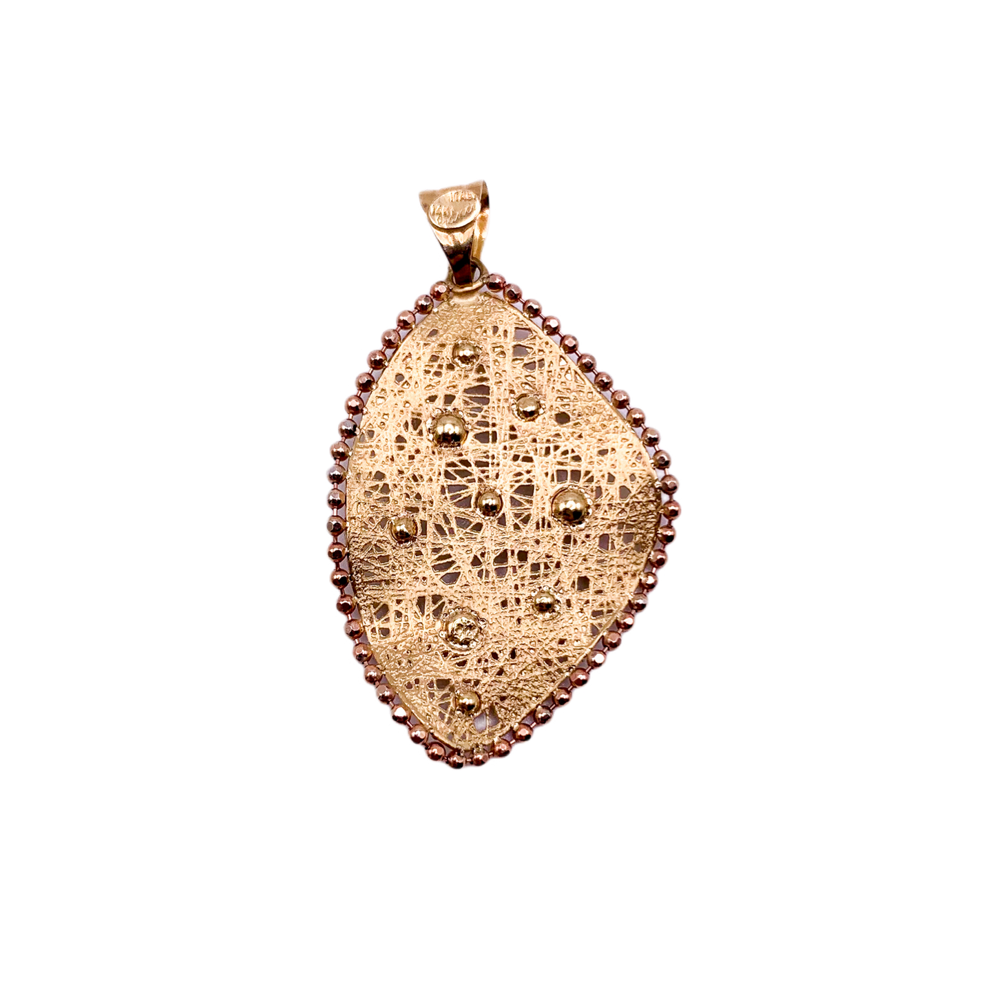 14k Gold Leaf Pendant