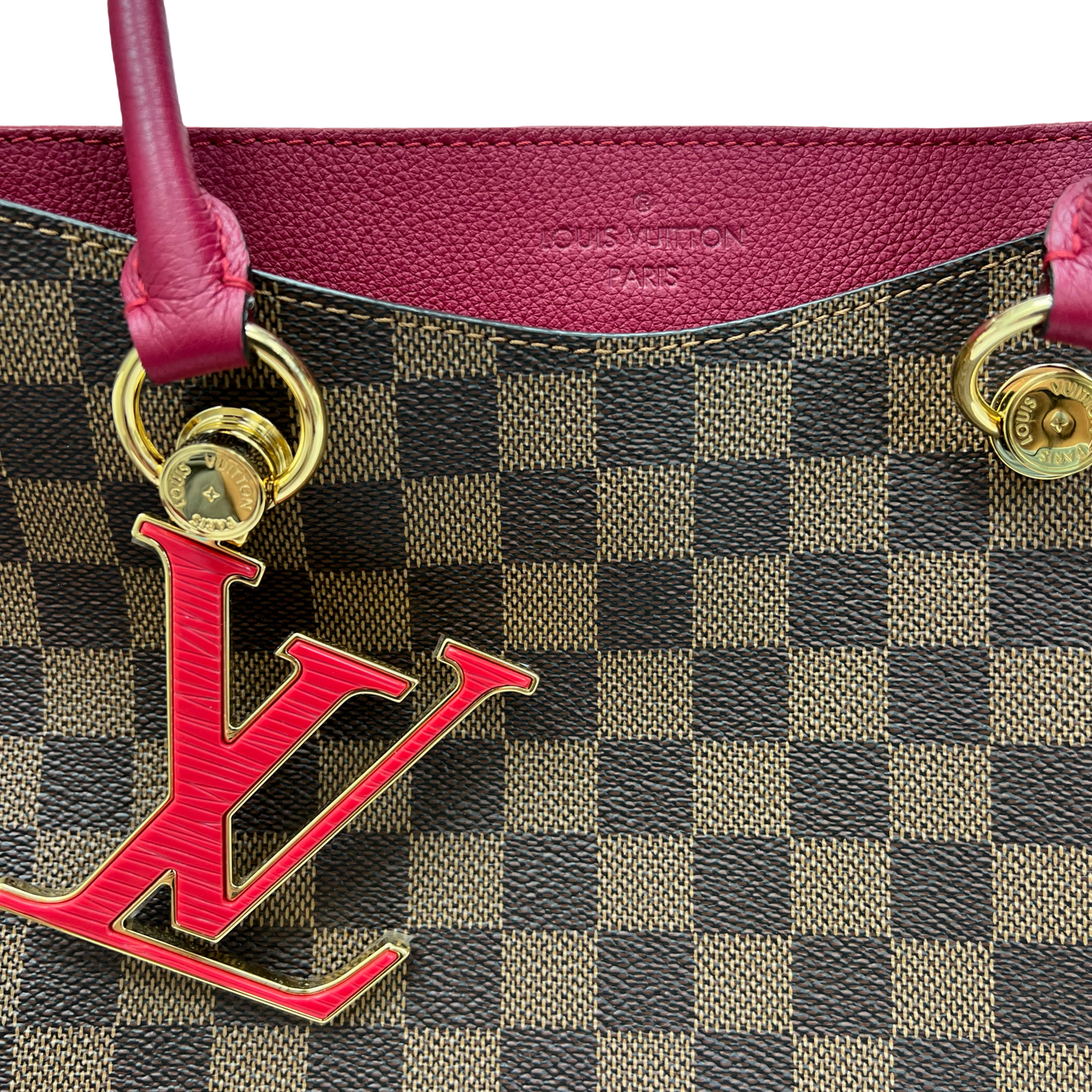 Louis Vuitton Riverside Damier Ebene Red Shoulder Bag