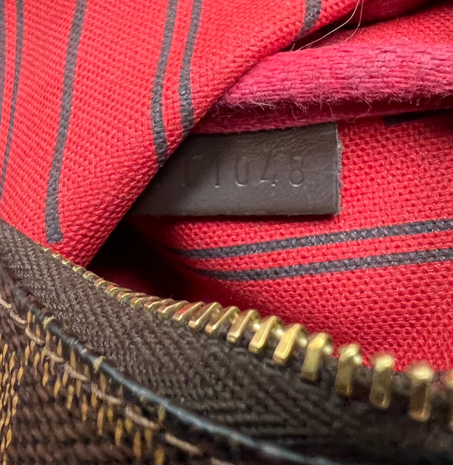 Louis Vuitton Damier Ebene Complice Trunks and Bags Mini Pochette Accessories Red