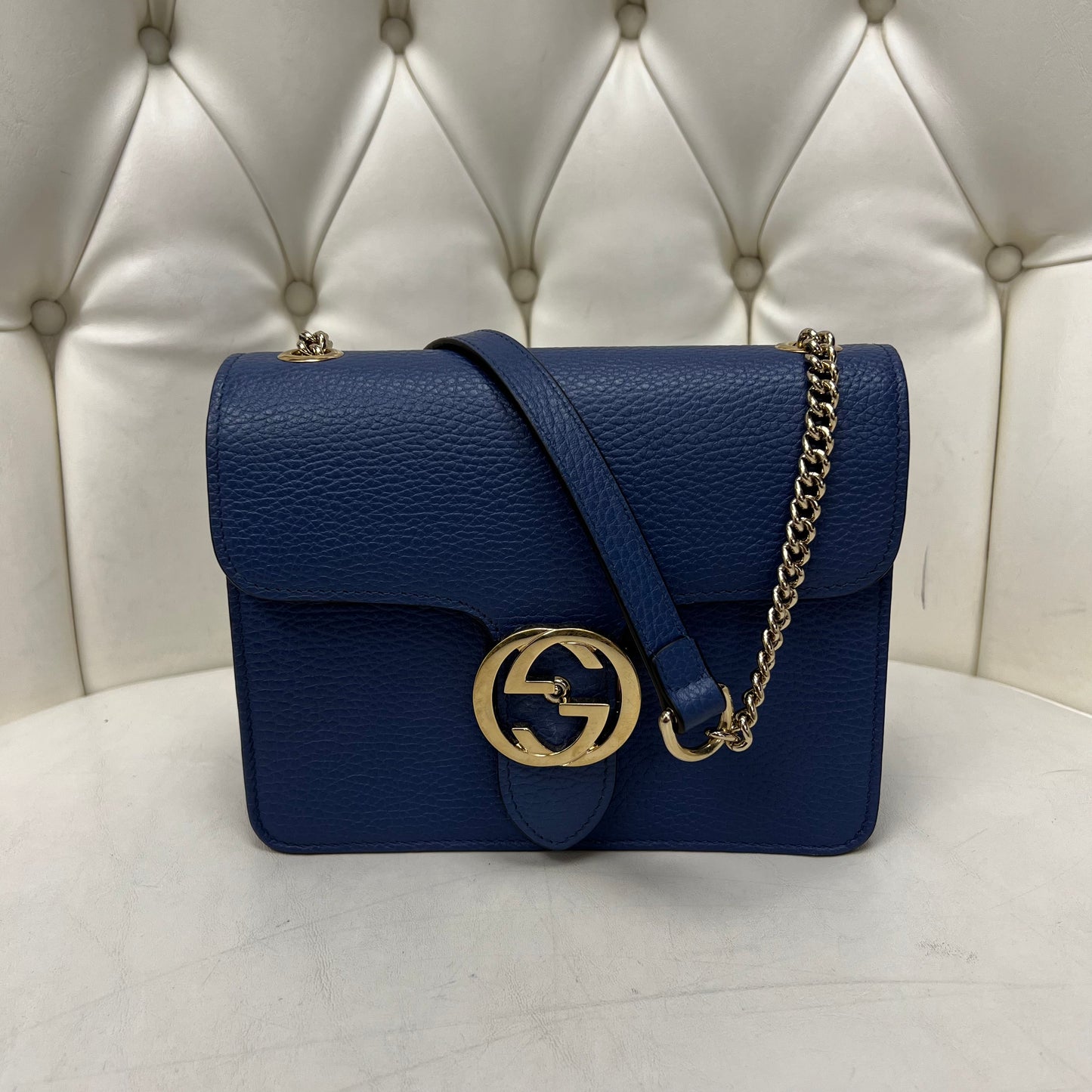 Gucci Dollar Calfskin Small Interlocking G Shoulder Bag
