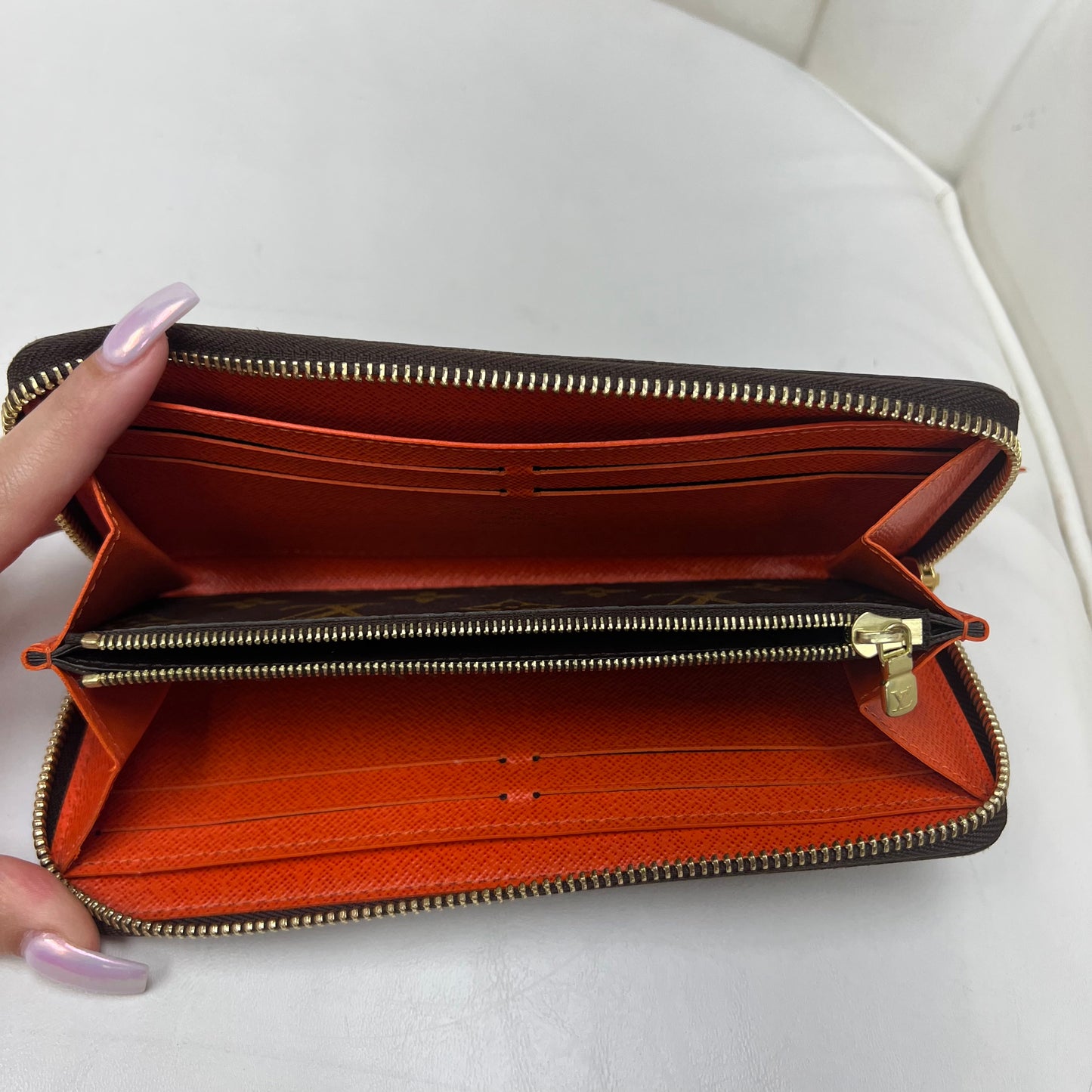 Louis Vuitton Clemence Wallet Monogram Orange