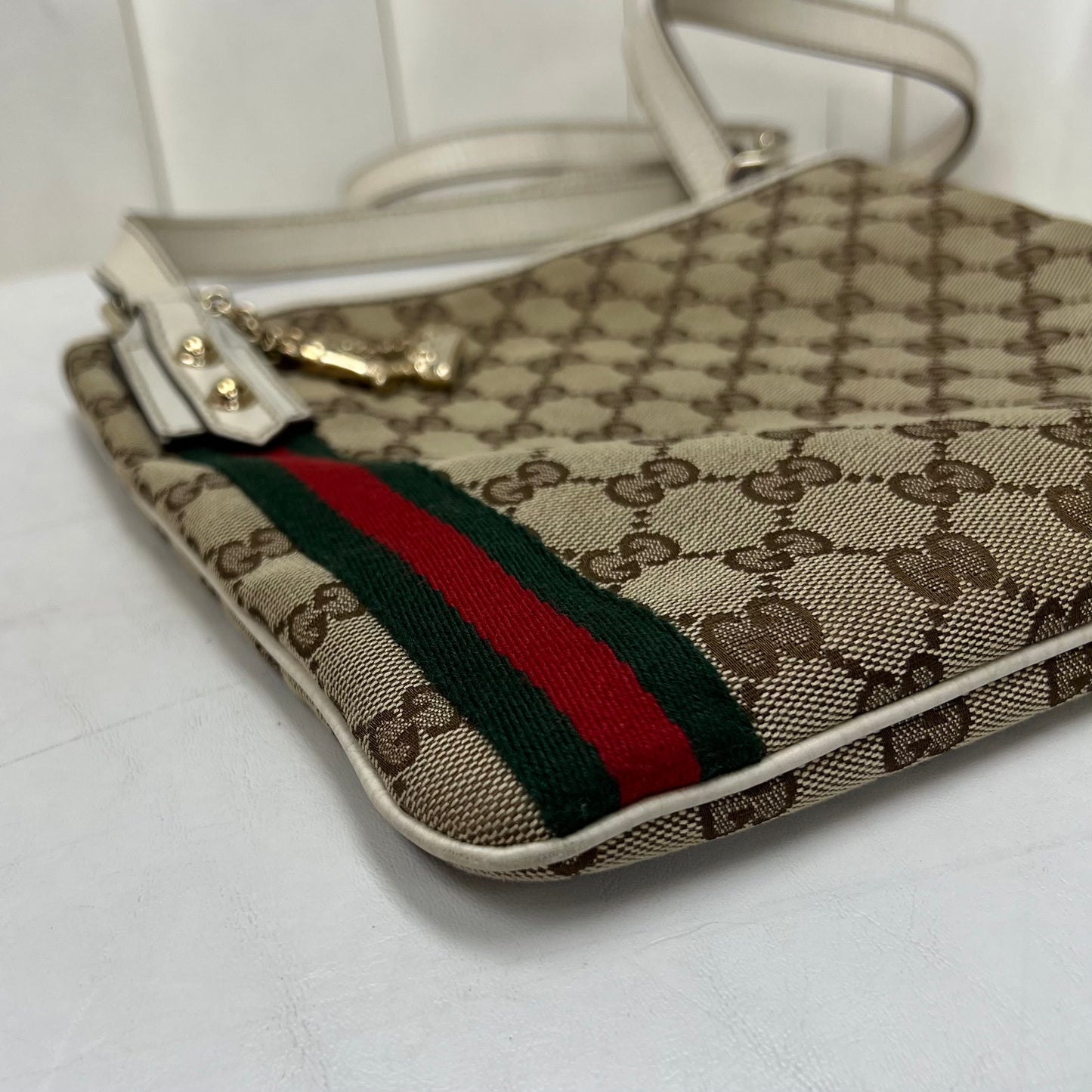 Gucci Monogram Web Jolicoeur Charms Messenger Bag