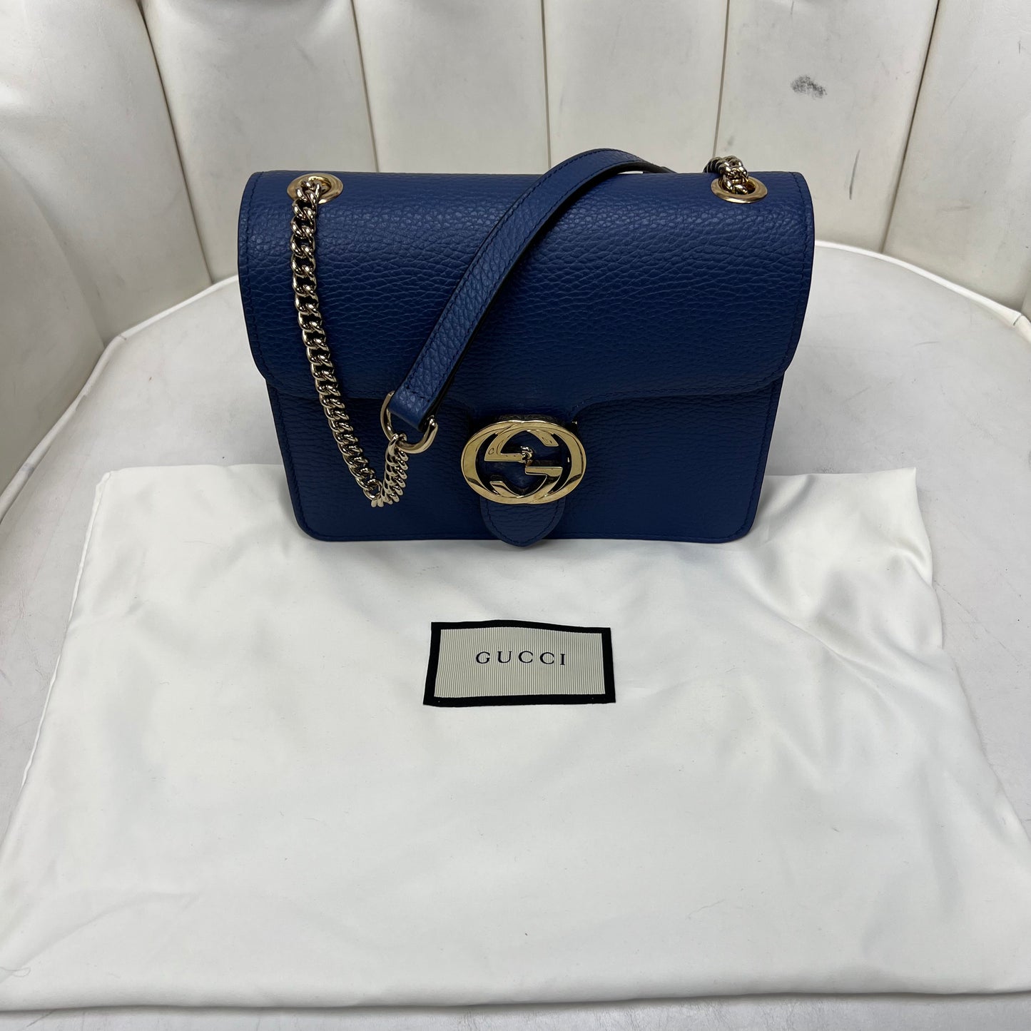 Gucci Dollar Calfskin Small Interlocking G Shoulder Bag
