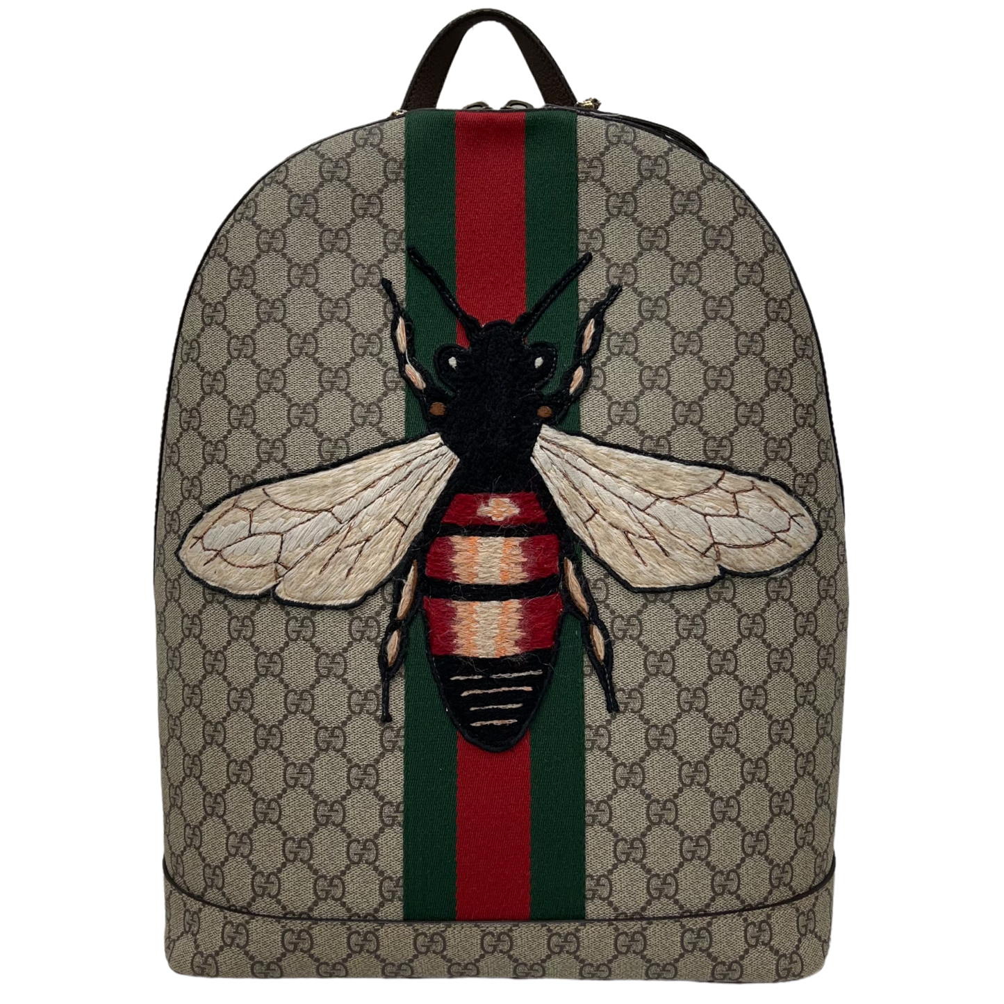 Gucci GG Coated Canvas Supreme Animalier Bee Backpack