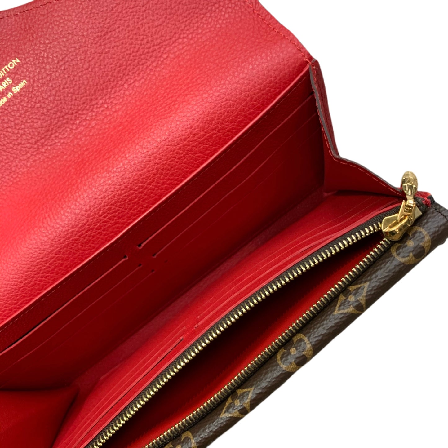 Louis Vuitton Red Monogram Porte Feuille Double Wallet
