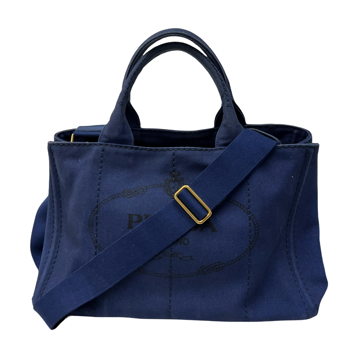 Prada Kanapatoto Convertible Canvas Shoulder Bag