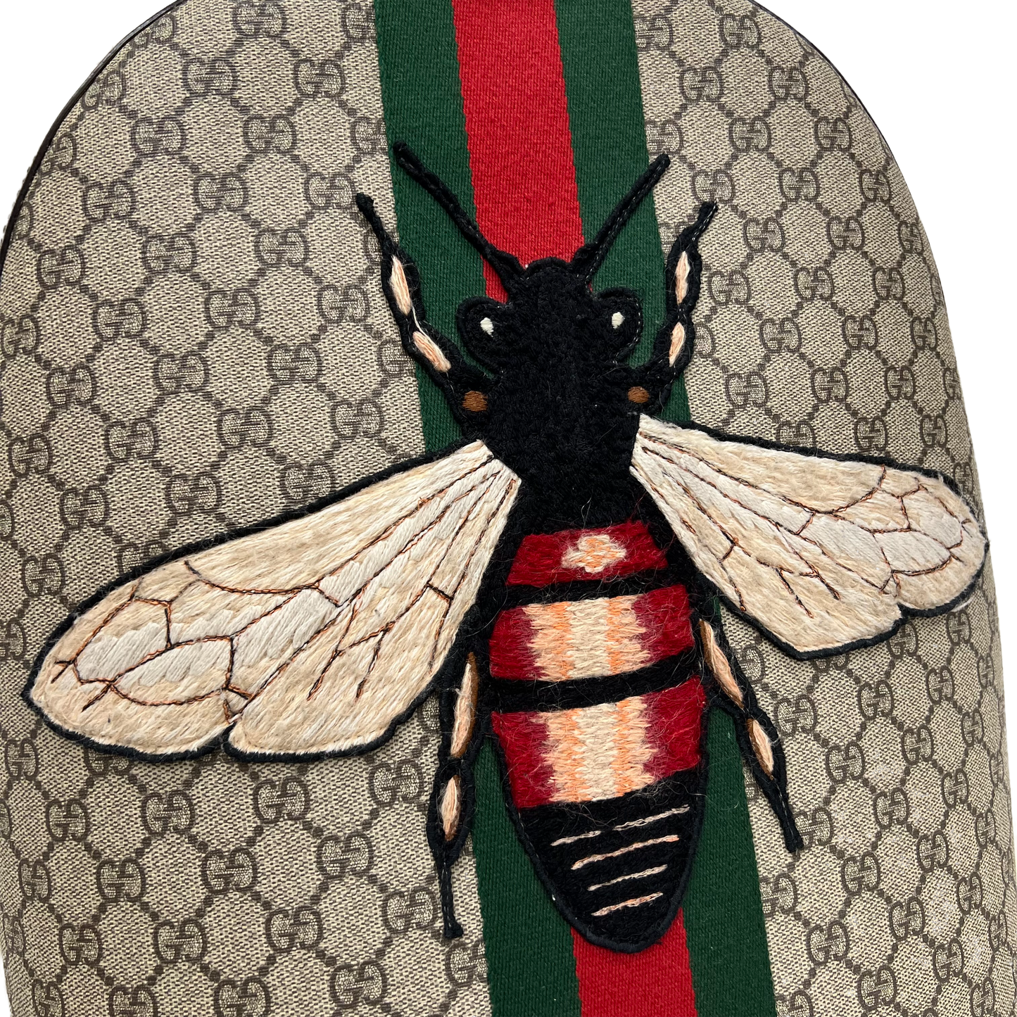 Gucci GG Coated Canvas Supreme Animalier Bee Backpack