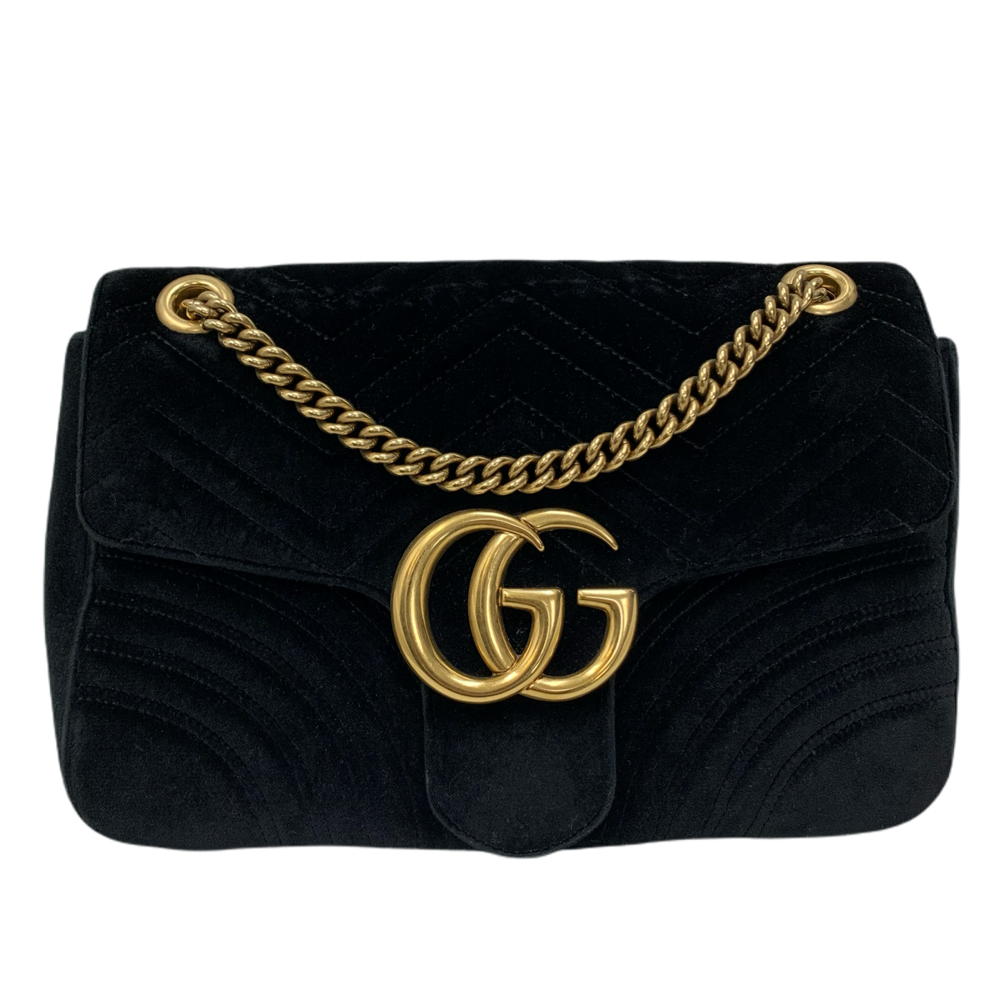 Gucci Medium GG Marmont Velvet Matelassé Bag