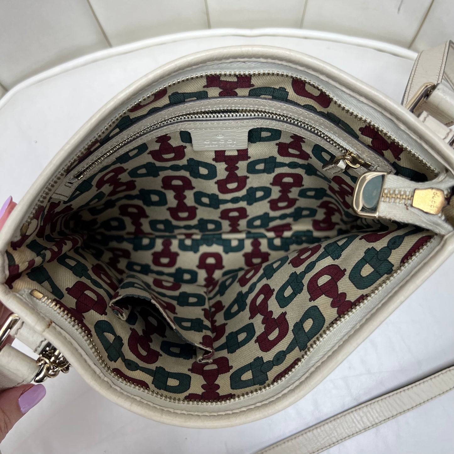 Gucci Monogram Web Jolicoeur Charms Messenger Bag