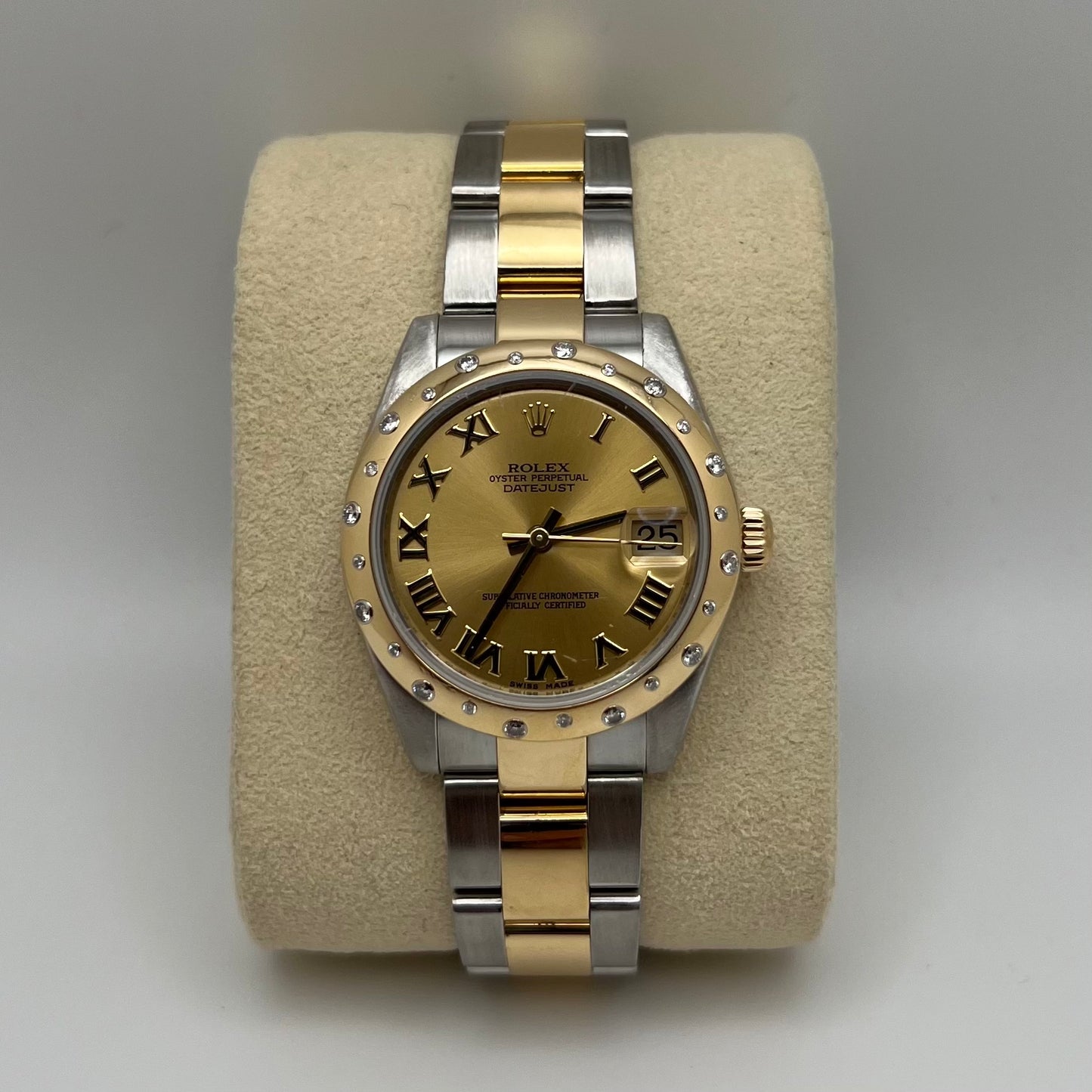 Rolex Datejust 31mm 2 Tone Champagne Roman Numeral Dial 178343