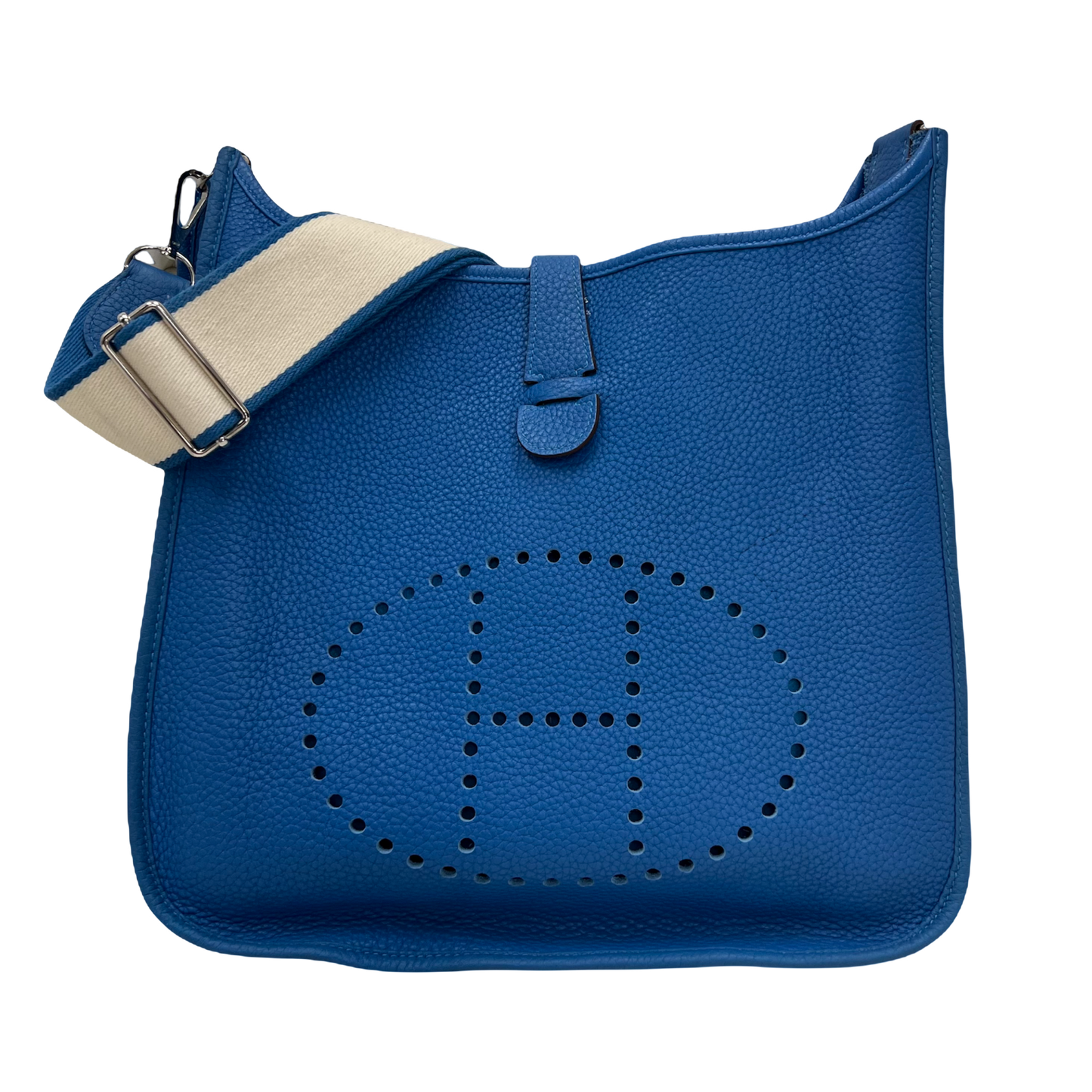Hermès Blue Mykonos Evelyne GM