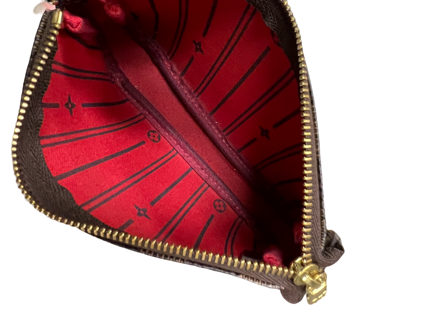 Louis Vuitton Damier Ebene Complice Trunks and Bags Mini Pochette Accessories Red