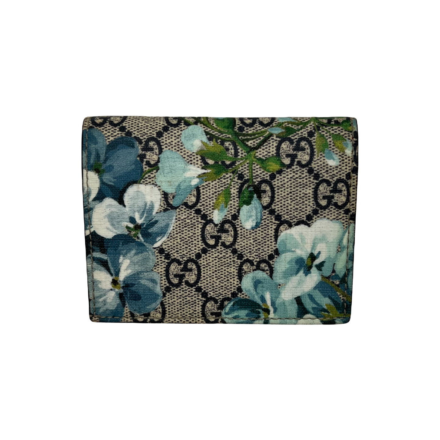 Gucci GG Supreme Blooms Bi-Fold Wallet Blue
