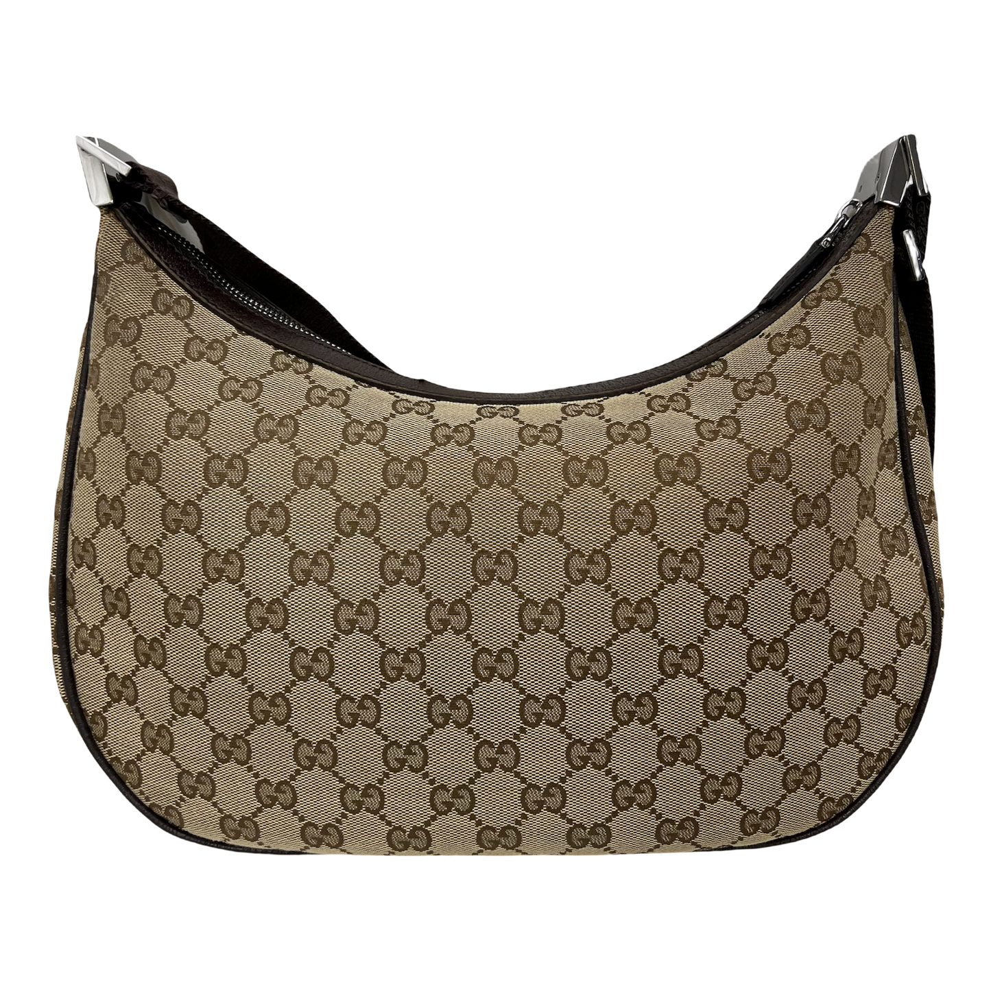 Gucci Monogram Medium Half Moon Crossbody
