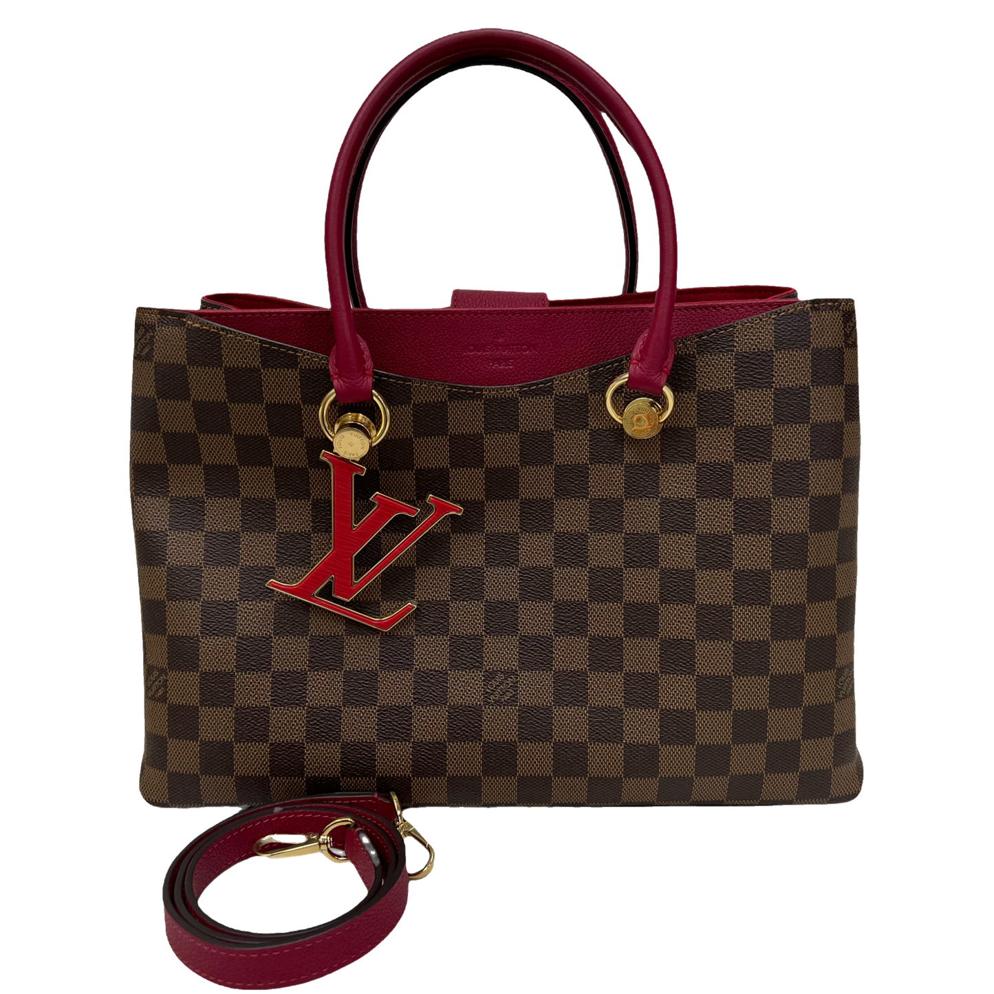 Louis Vuitton Riverside Damier Ebene Red Shoulder Bag