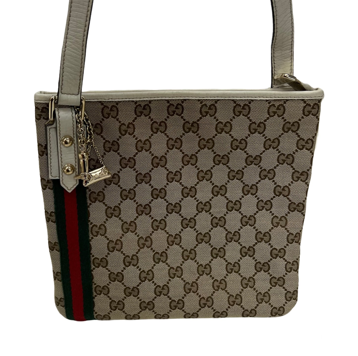Gucci Monogram Web Jolicoeur Charms Messenger Bag