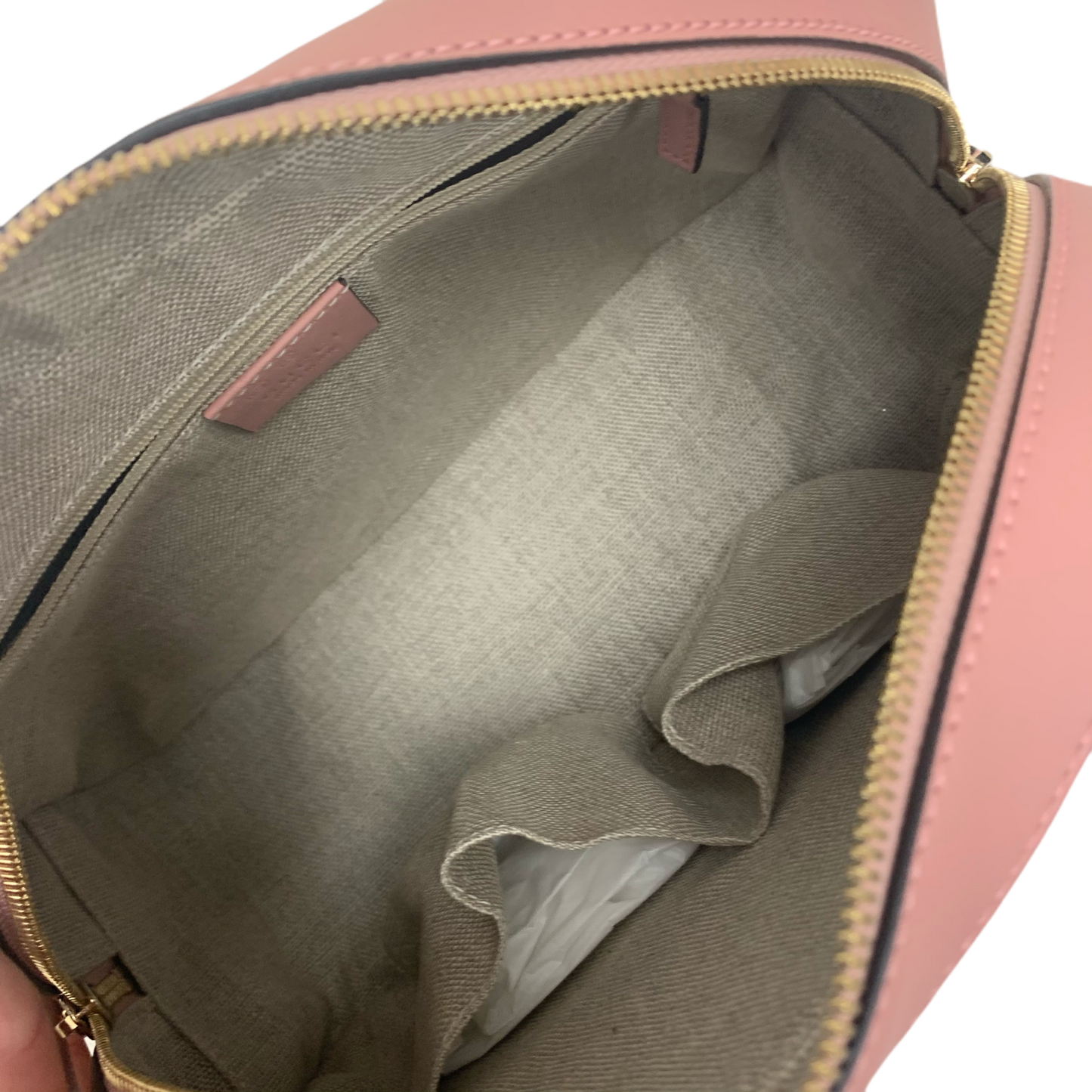 Gucci Pink Leather Embossed Satchel